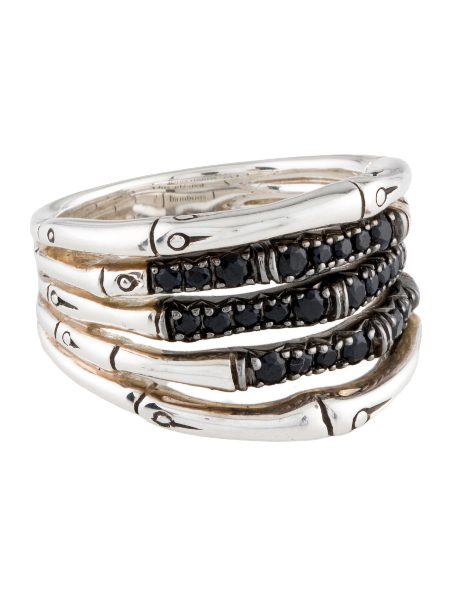 John Hardy Sapphire & Spinel Bamboo Lava Ring