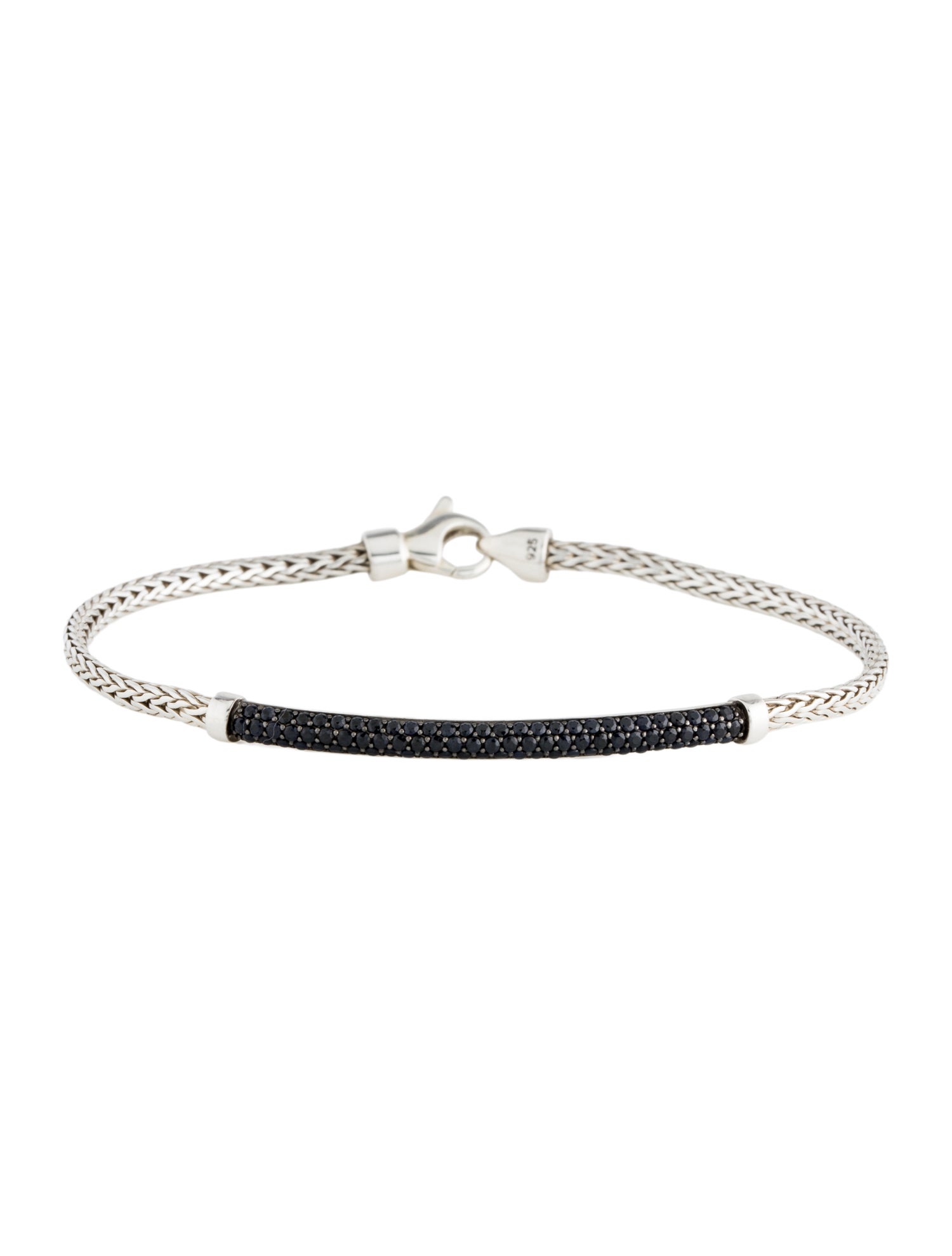 John Hardy Sapphire Essential Pave Bangle Bracelet