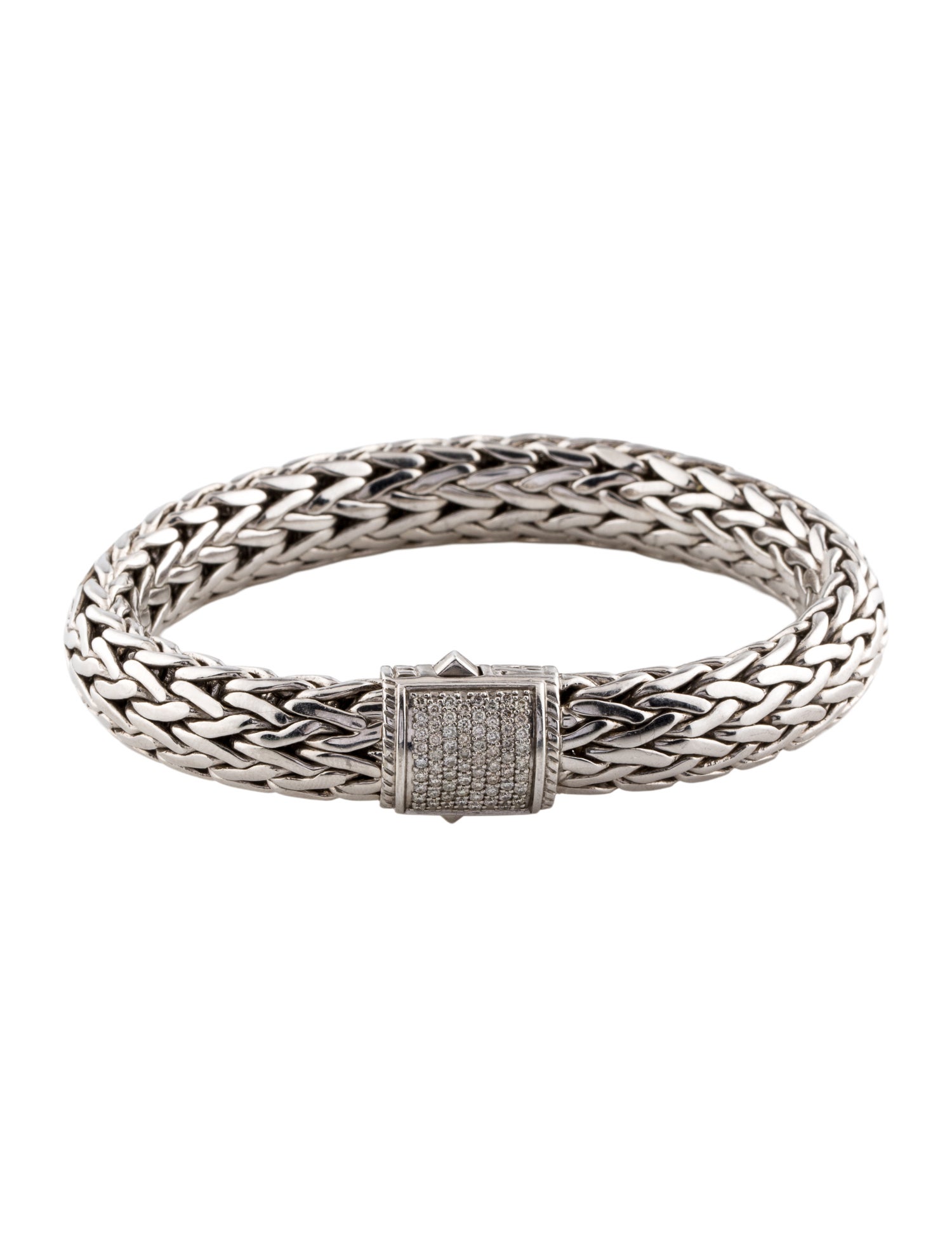 John Hardy Diamond Pave Icon Station Bracelet
