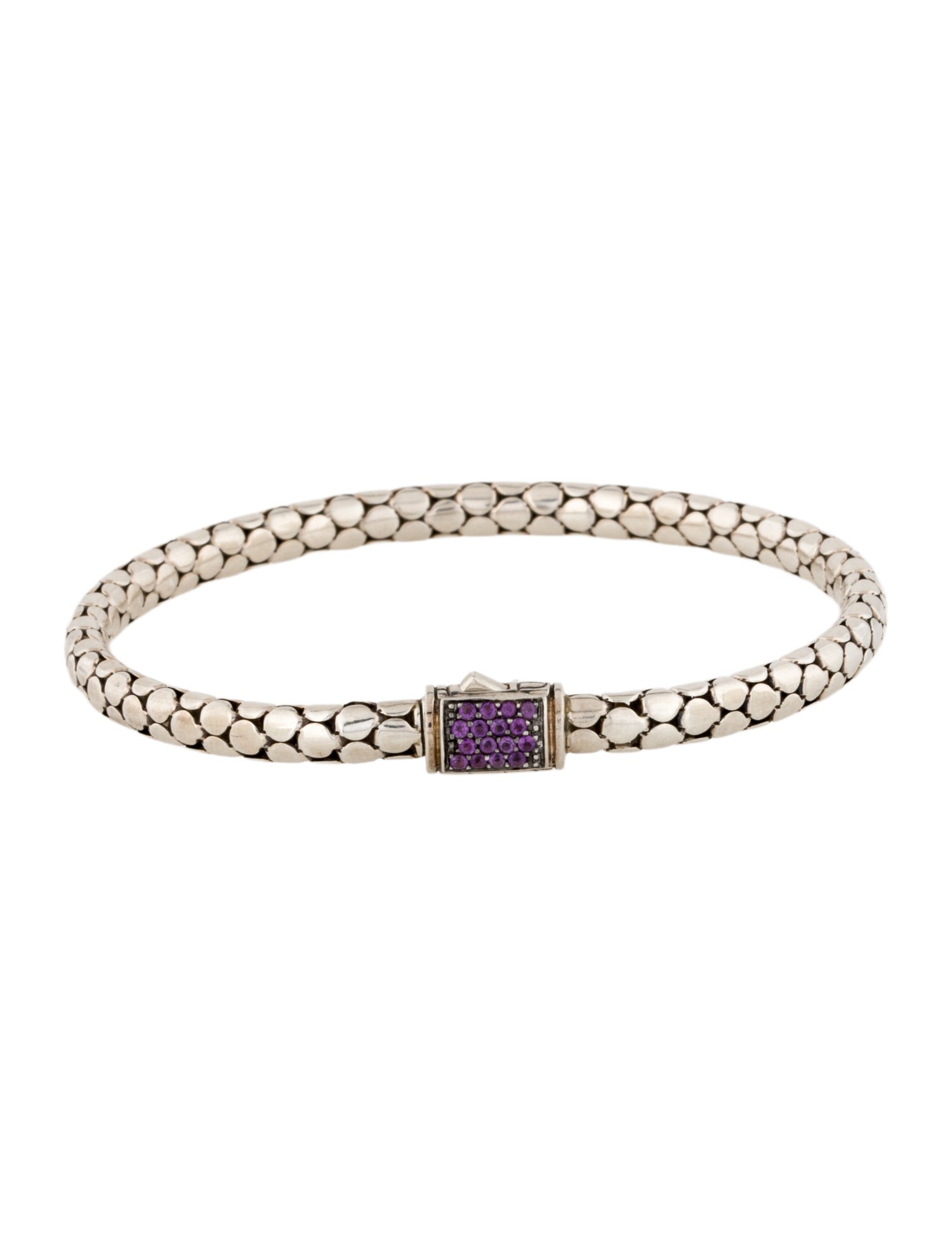 John Hardy Amethyst Dot Link Bracelet