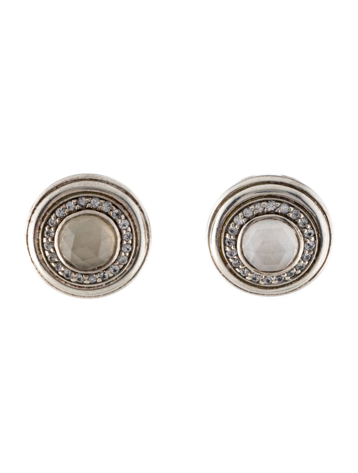 John Hardy Quartz & Sapphire Batu Bedeg Earclips