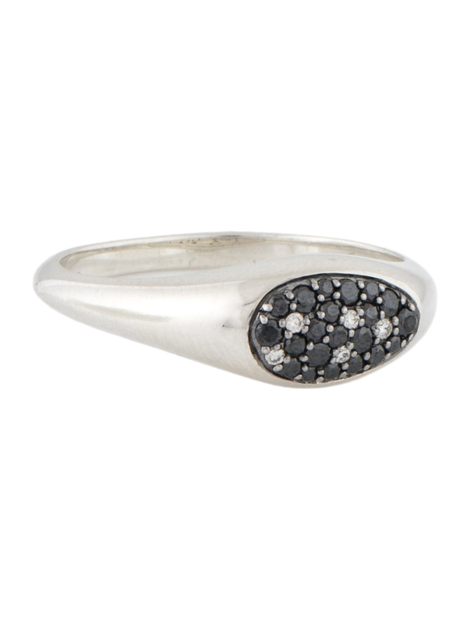 John Hardy Diamond Black Sand Pebble Ring