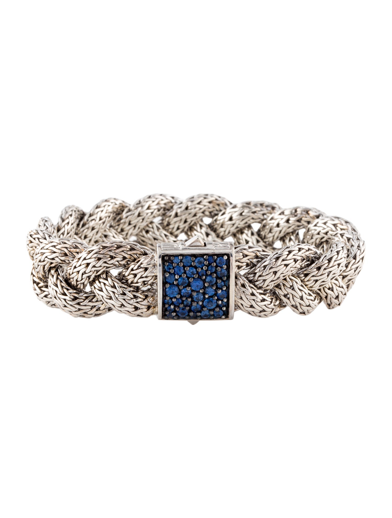 John Hardy Sapphire Classic Chain Medium Braided Bracelet