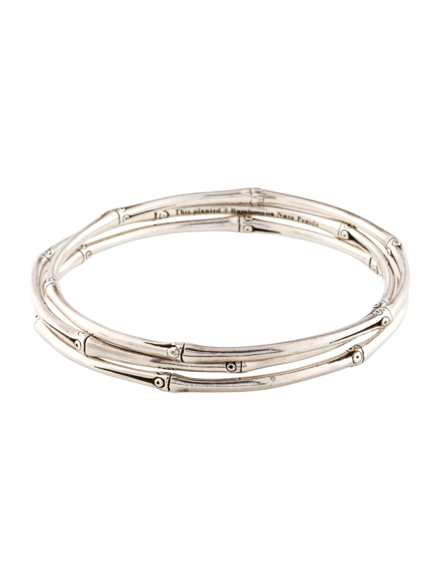 John Hardy Bamboo Slim Bangle Set Of Three Bracelets