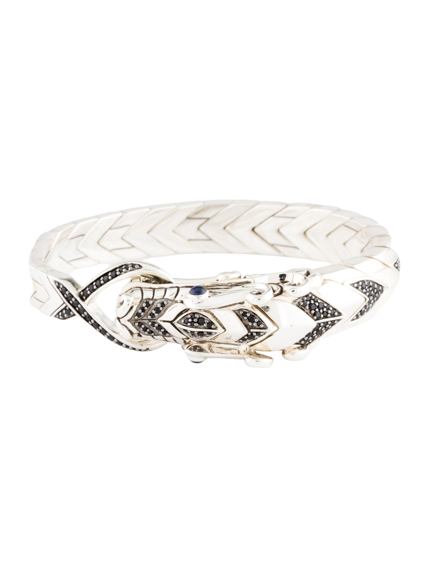 John Hardy Spinel & Sapphire Legends Naga Bangle Bracelet