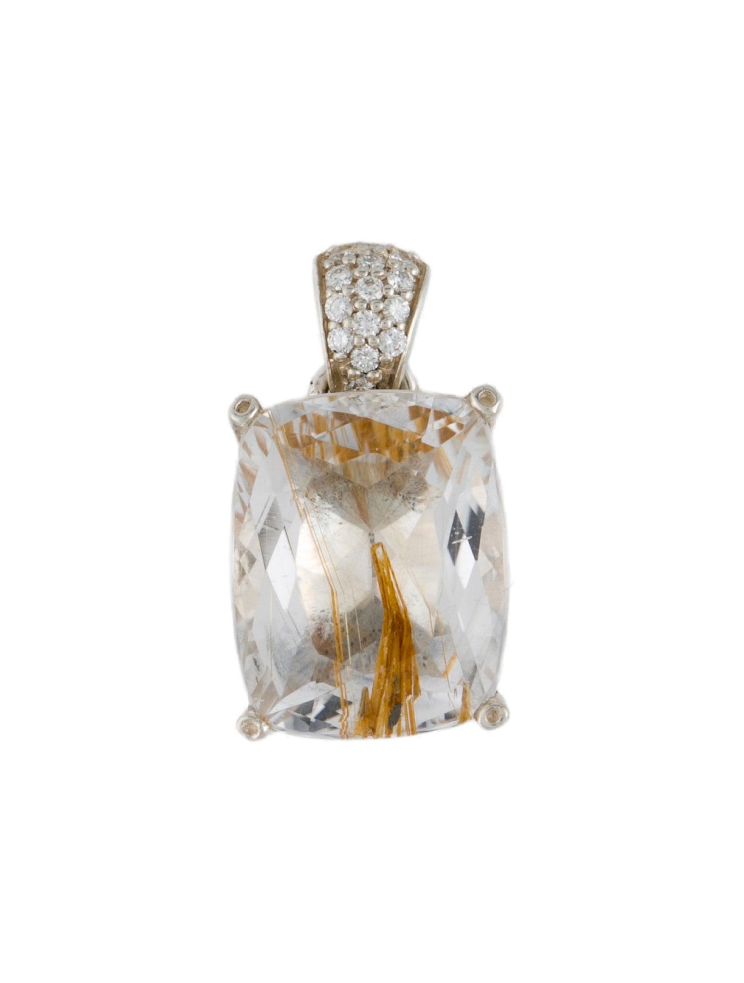 John Hardy Limonite in Topaz & Diamond Pendant