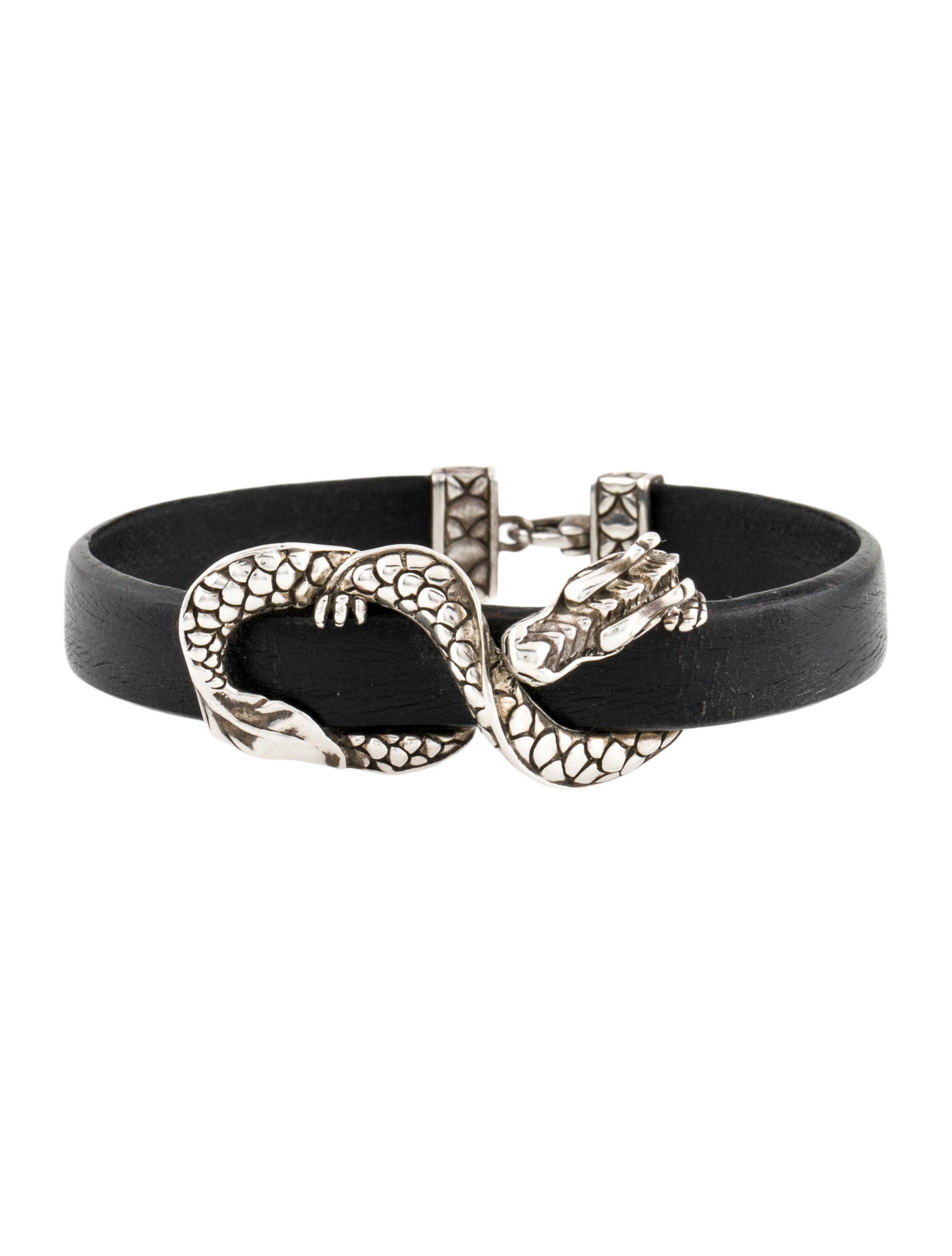 John Hardy Naga Dragon Leather Bracelet