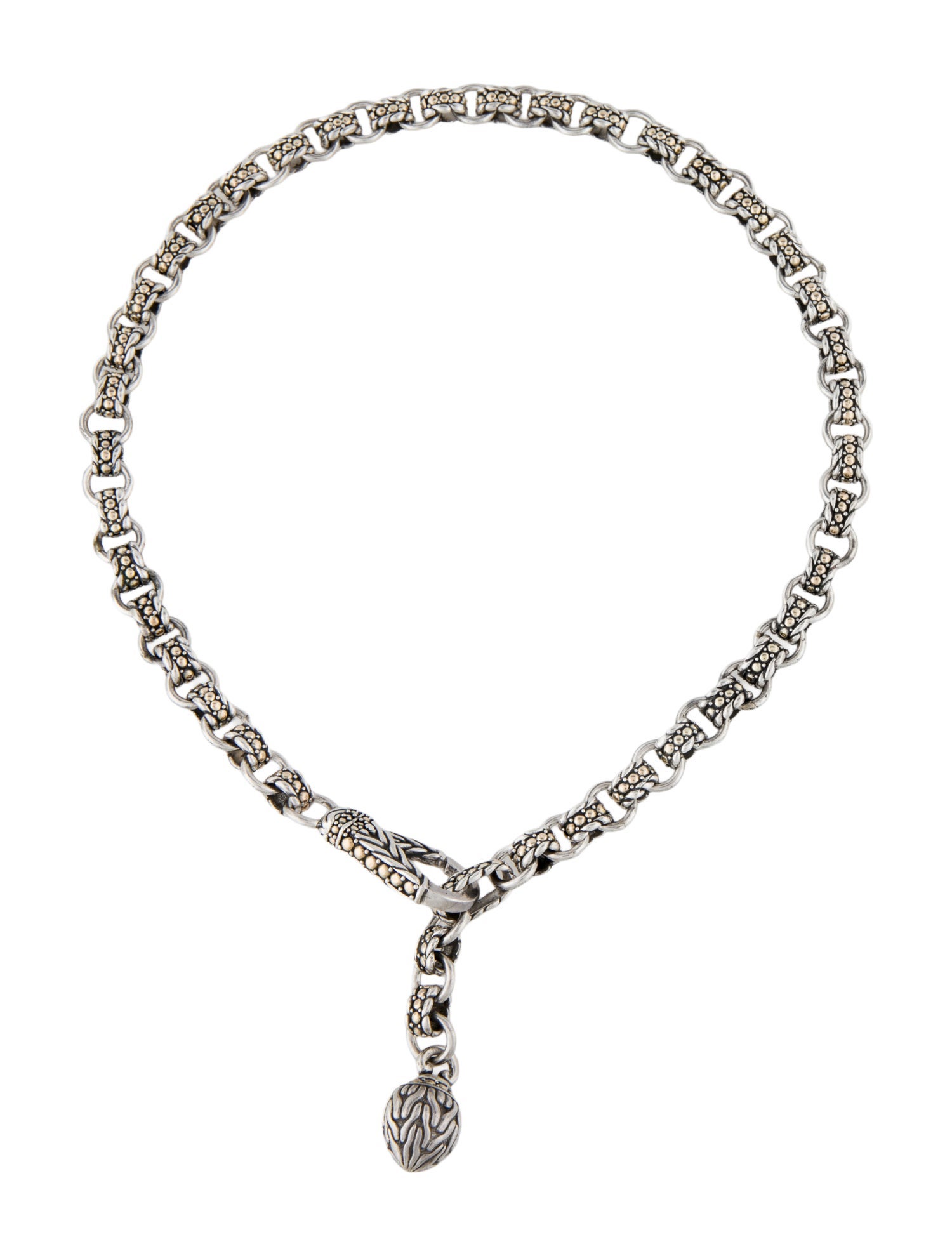 John Hardy Two-Tone Acorn Lavalier Necklace