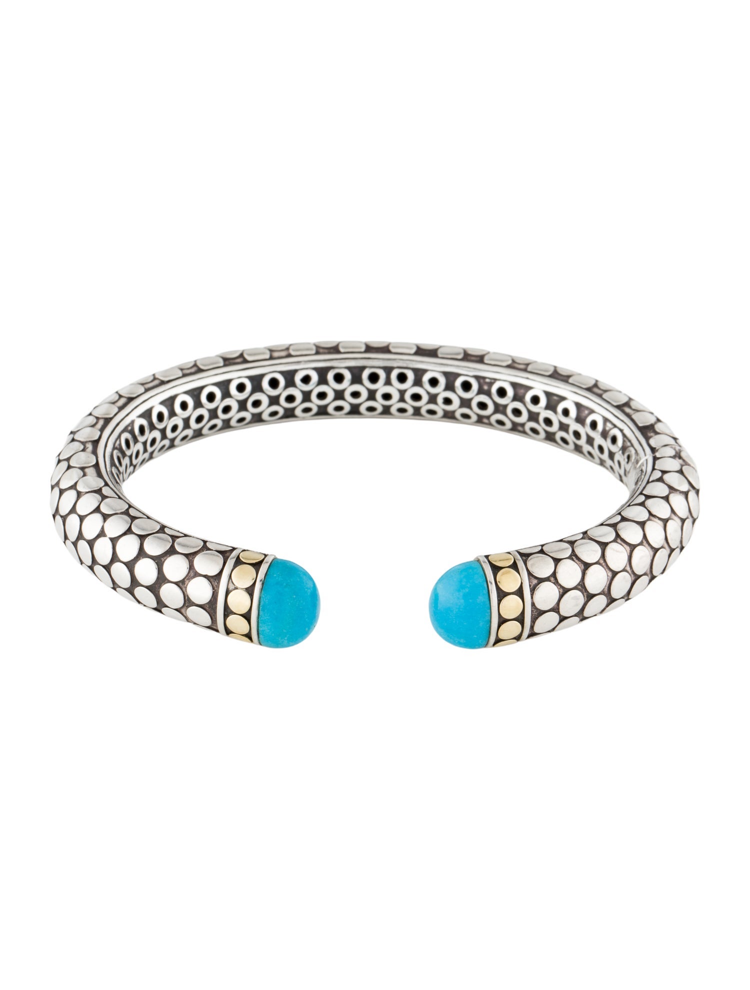John Hardy Turquoise Batu Dot Kick Cuff Bracelet