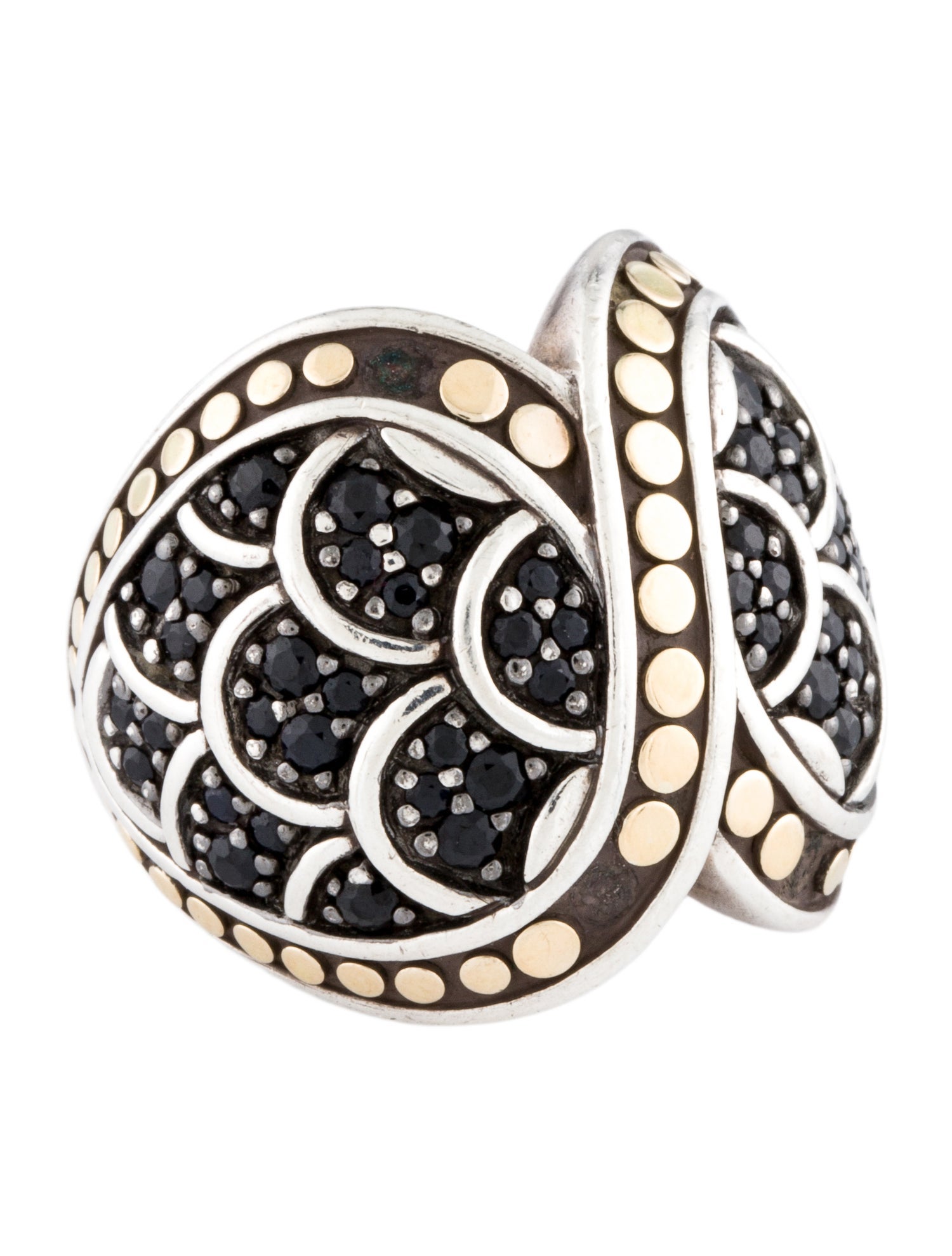 John Hardy Two-Tone Sapphire Naga Legends Infinity Ring