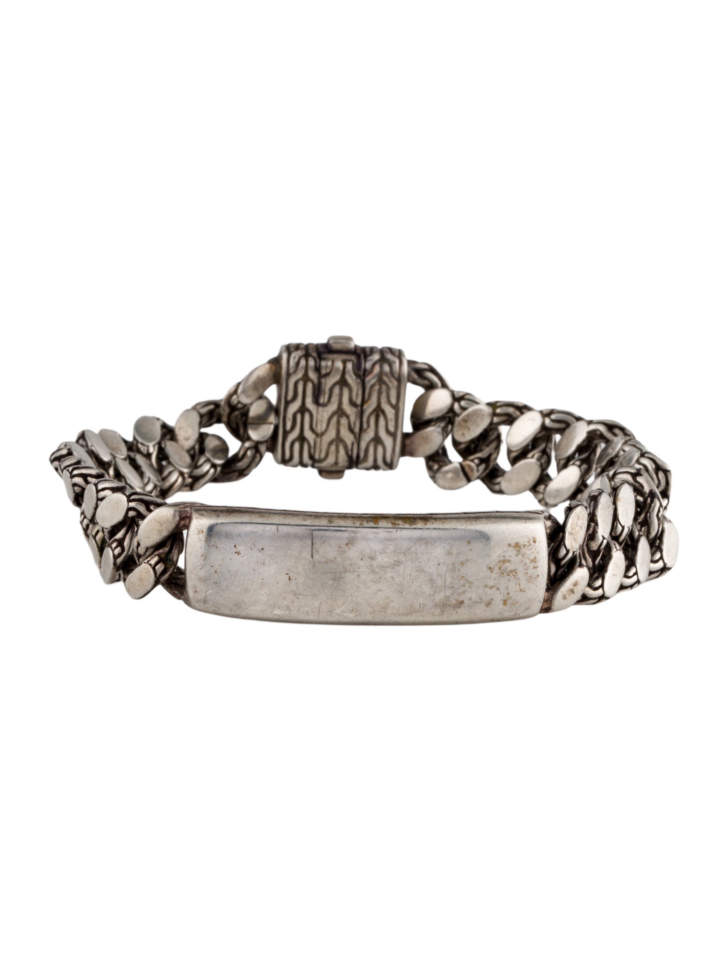 John Hardy Classic Chain Gourmette Link ID Bracelet