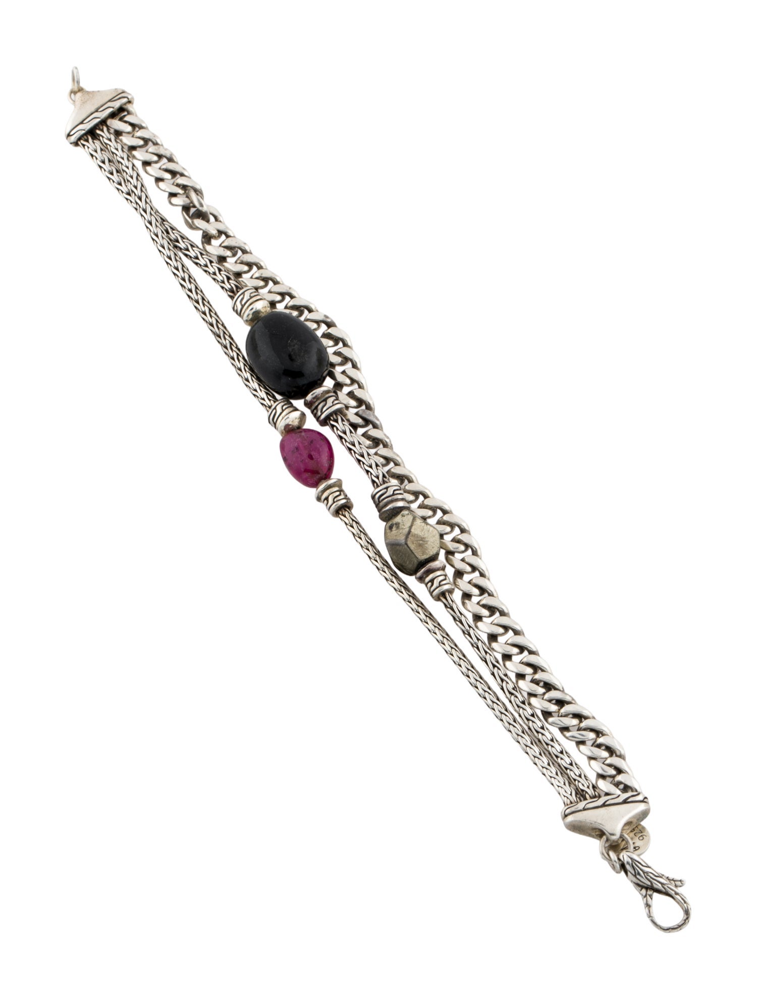 John Hardy John Hardy x Adwoa Aboah Multistone Three Row Bracelet