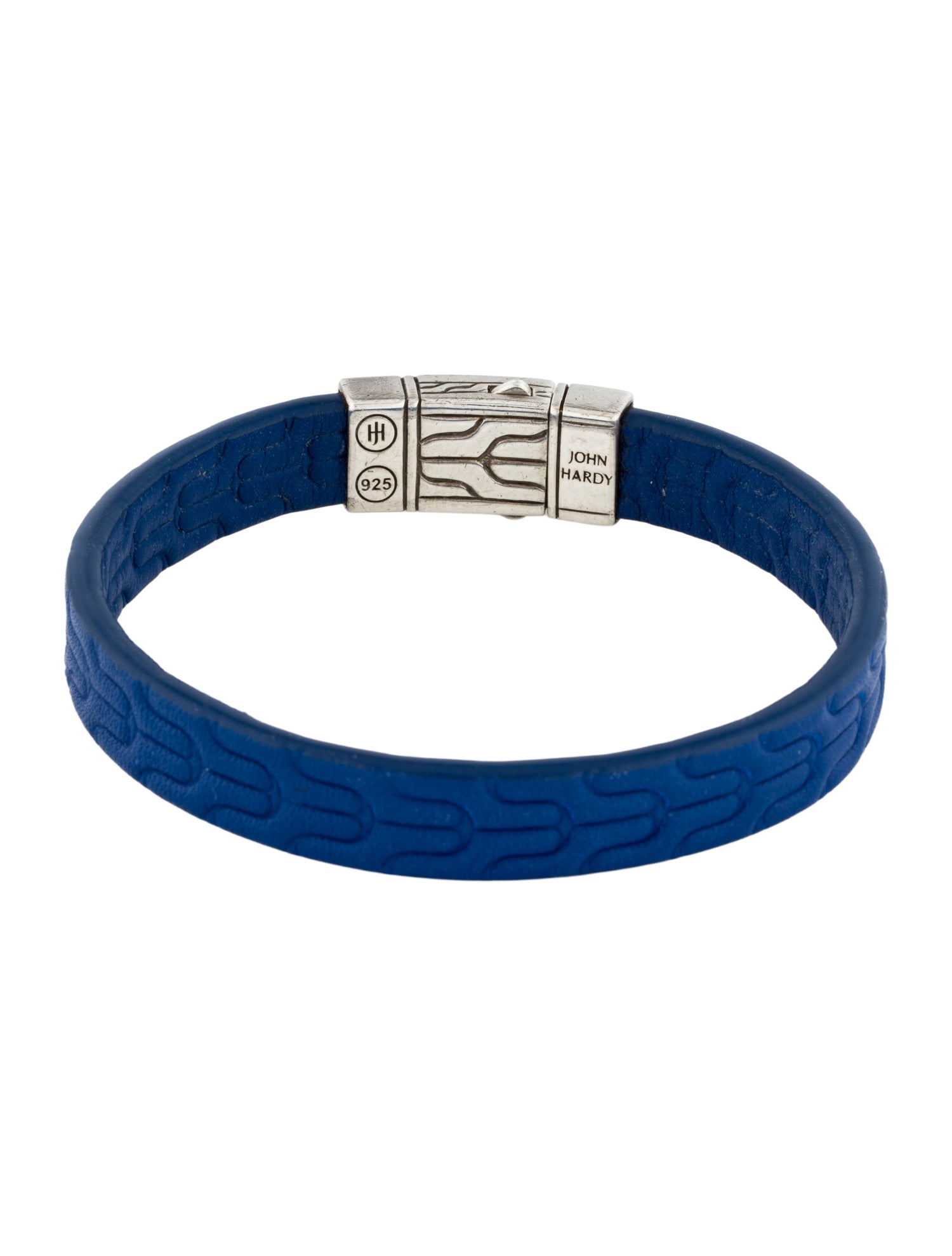 John Hardy Leather Embossed Classic Chain Bracelet