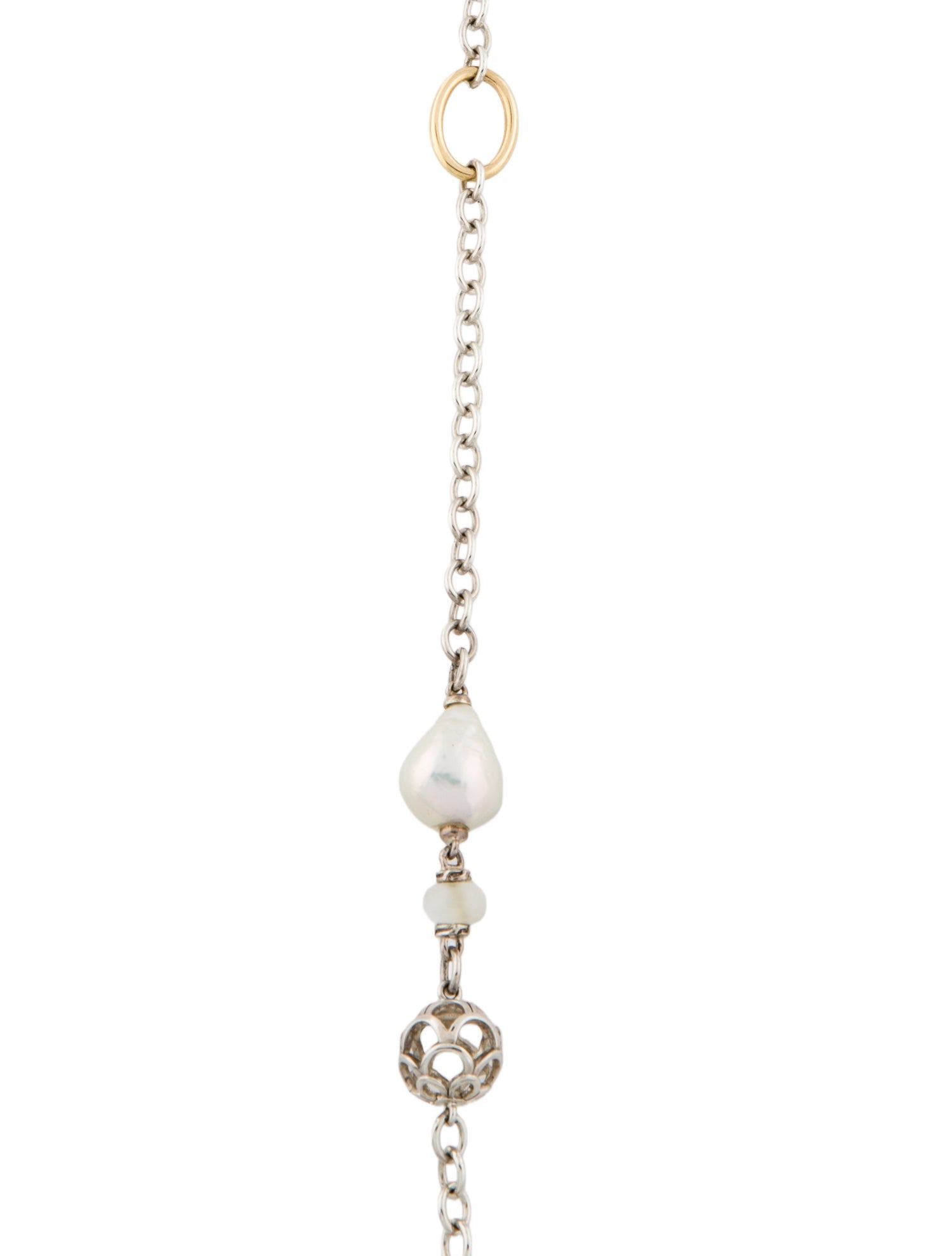 John Hardy Pearl, Moonstone & Ruby Naga Necklace