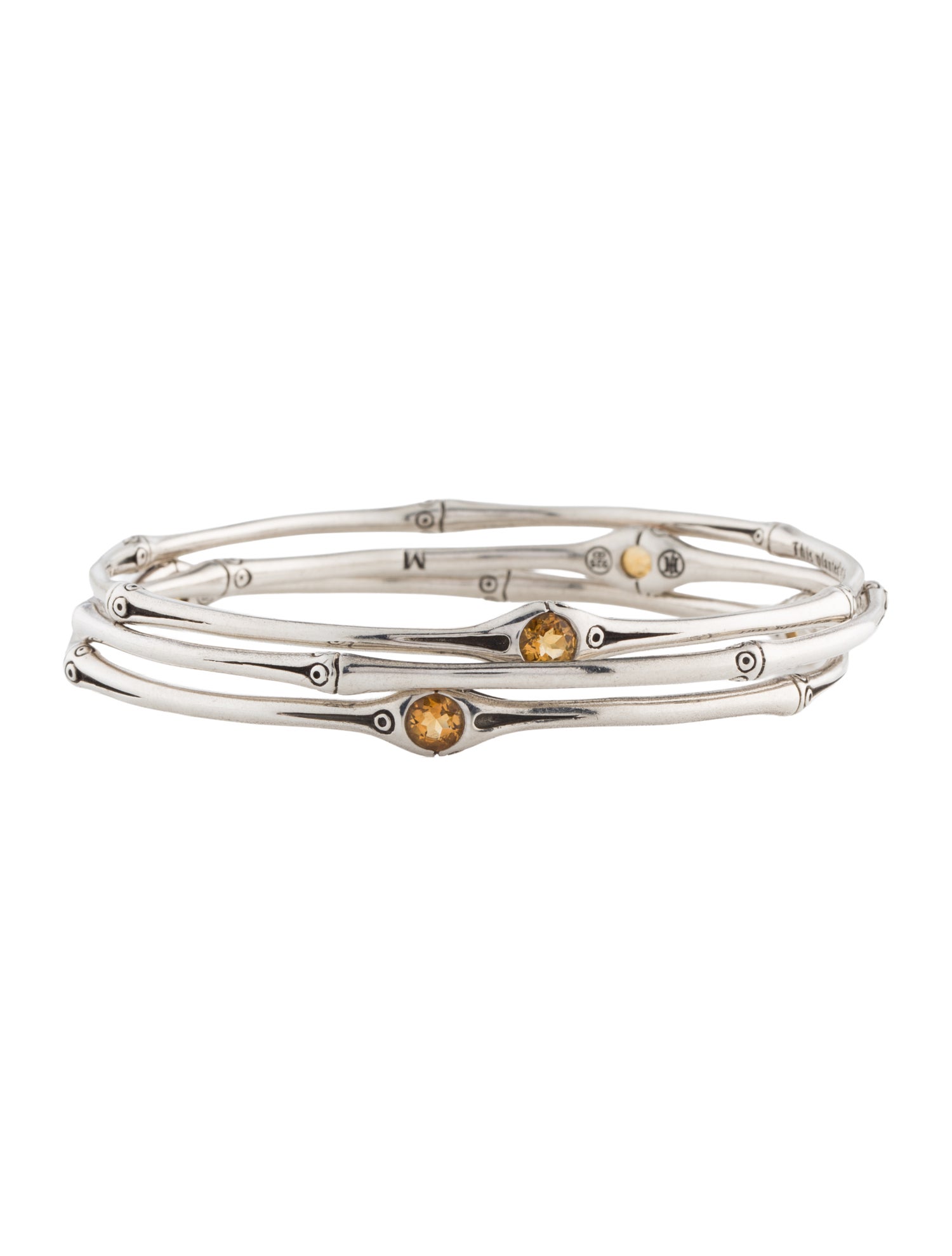John Hardy Citrine Bamboo Bangle Set