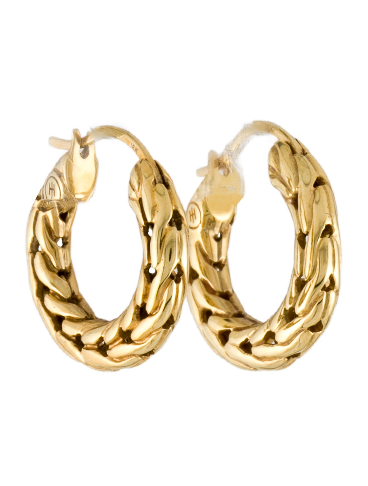 John Hardy 18K Classic Chain Mini Hoop Earrings