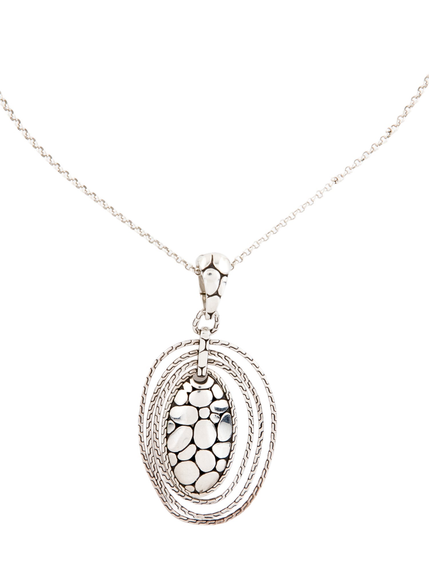 John Hardy Kali Zen Oval Drop Pendant Necklace