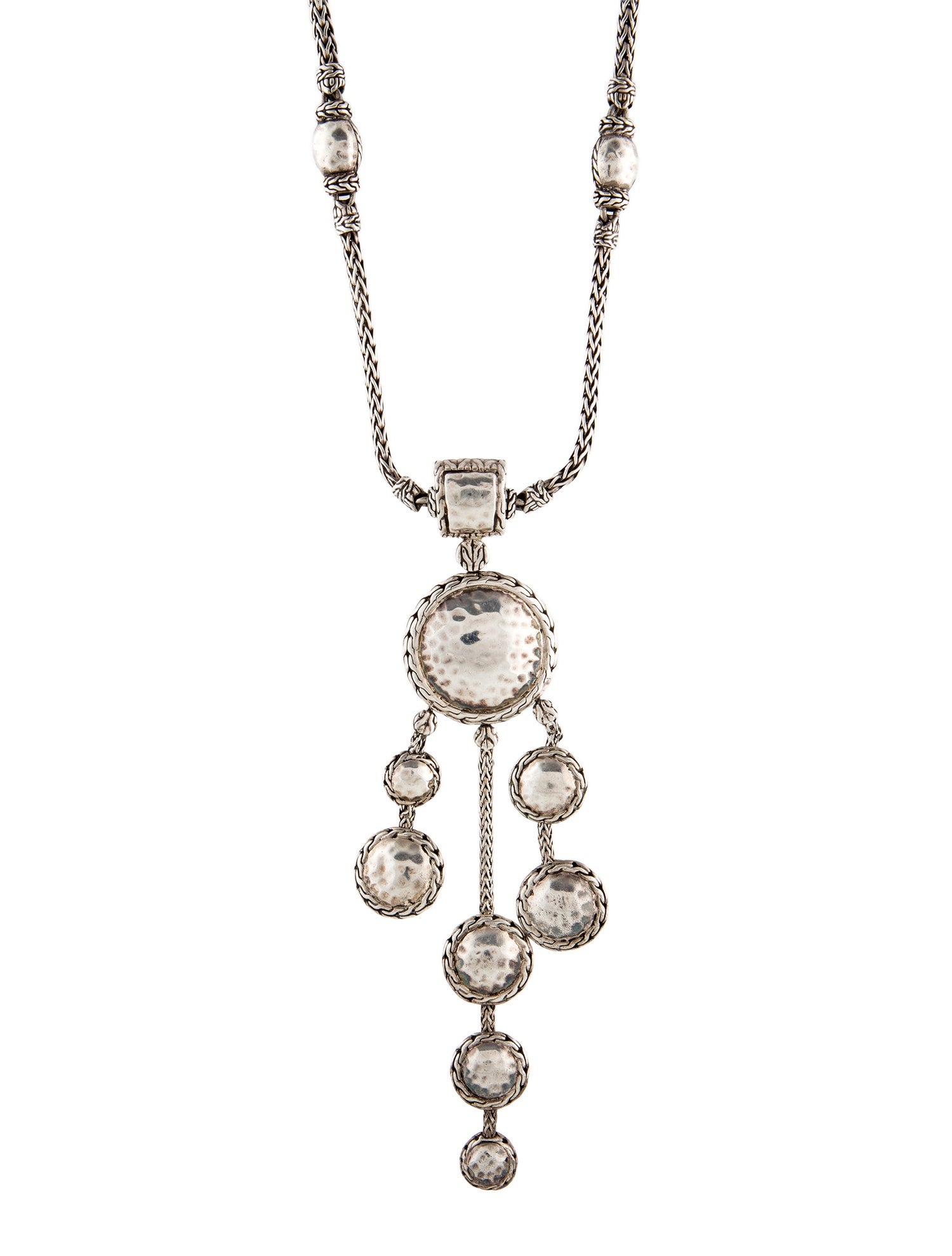 John Hardy Palu Hammered Dangle Lavalier Necklace