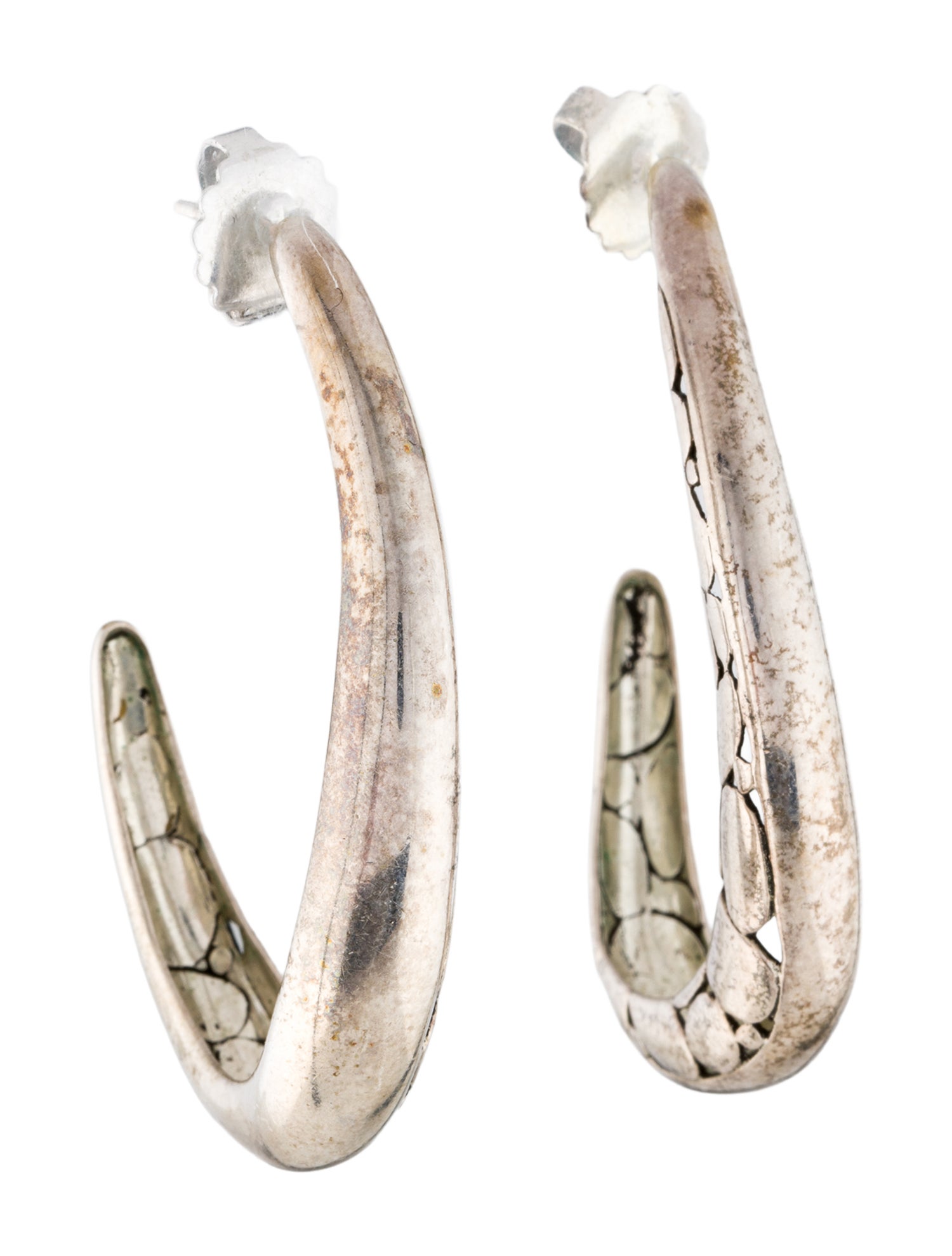 John Hardy Kali Pebble Hoop Earrings