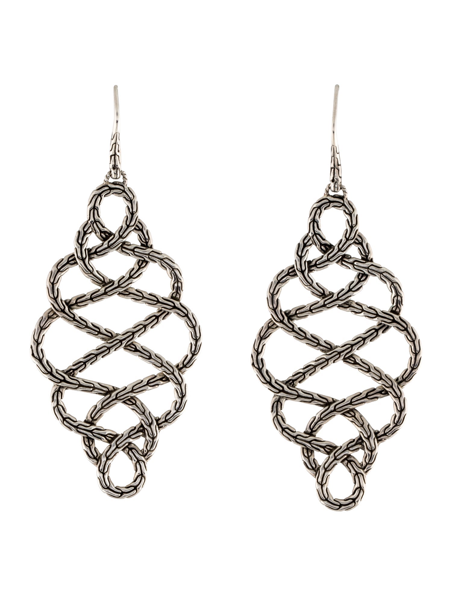 John Hardy Classic Chain Braided Drop Earrings