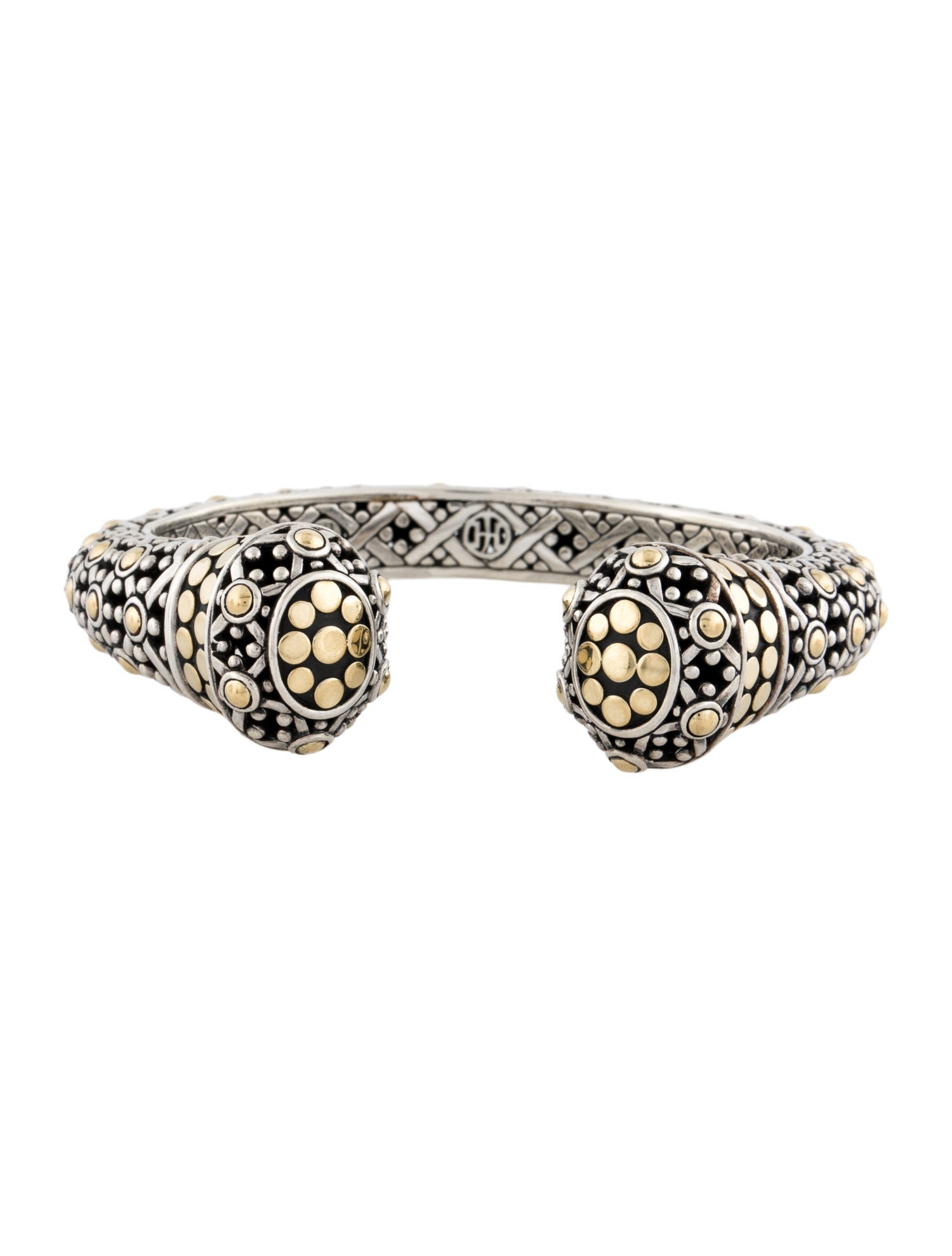 John Hardy Two-Tone Dot Jaisalmer Kick Cuff