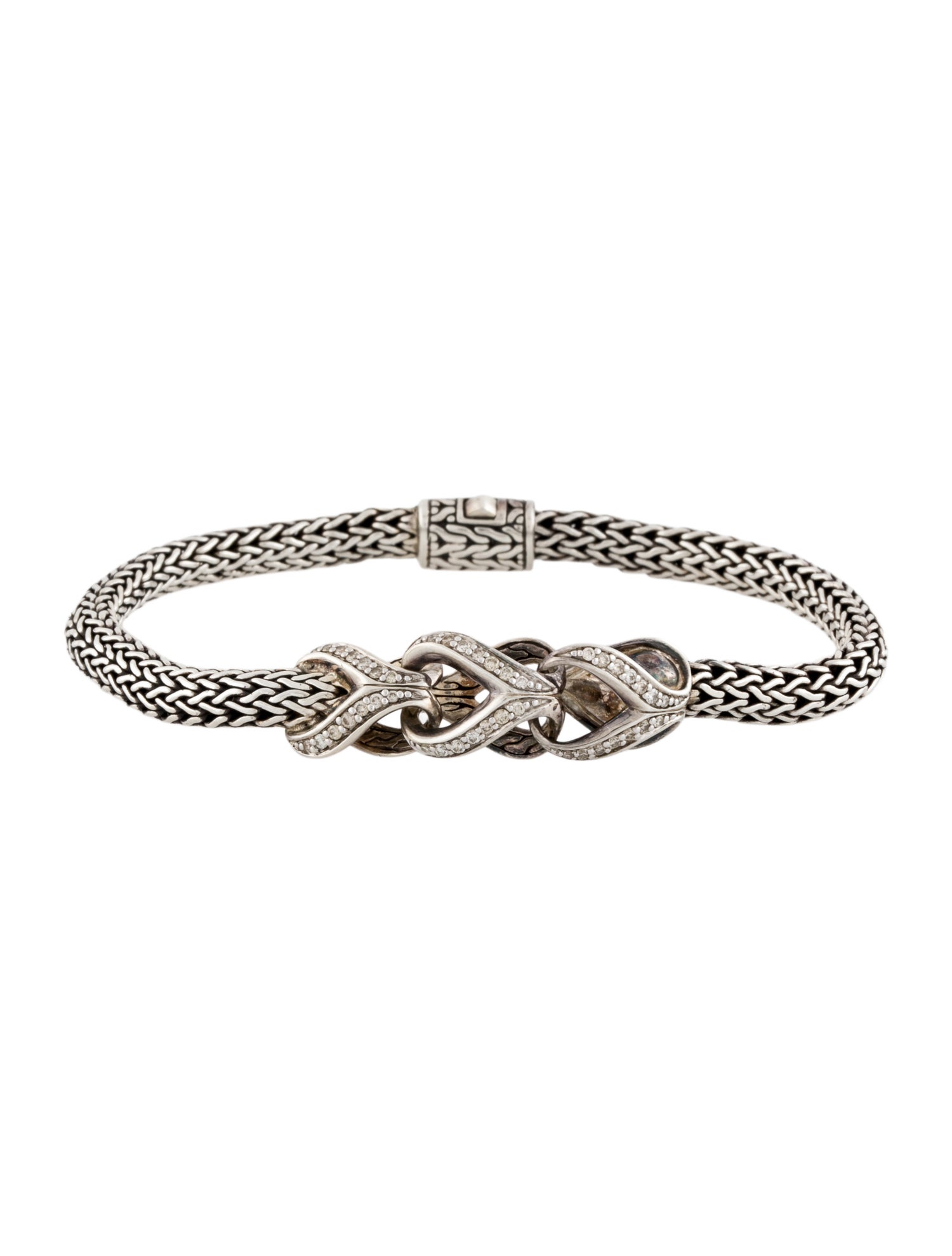 John Hardy Diamond Asli Link Bracelet