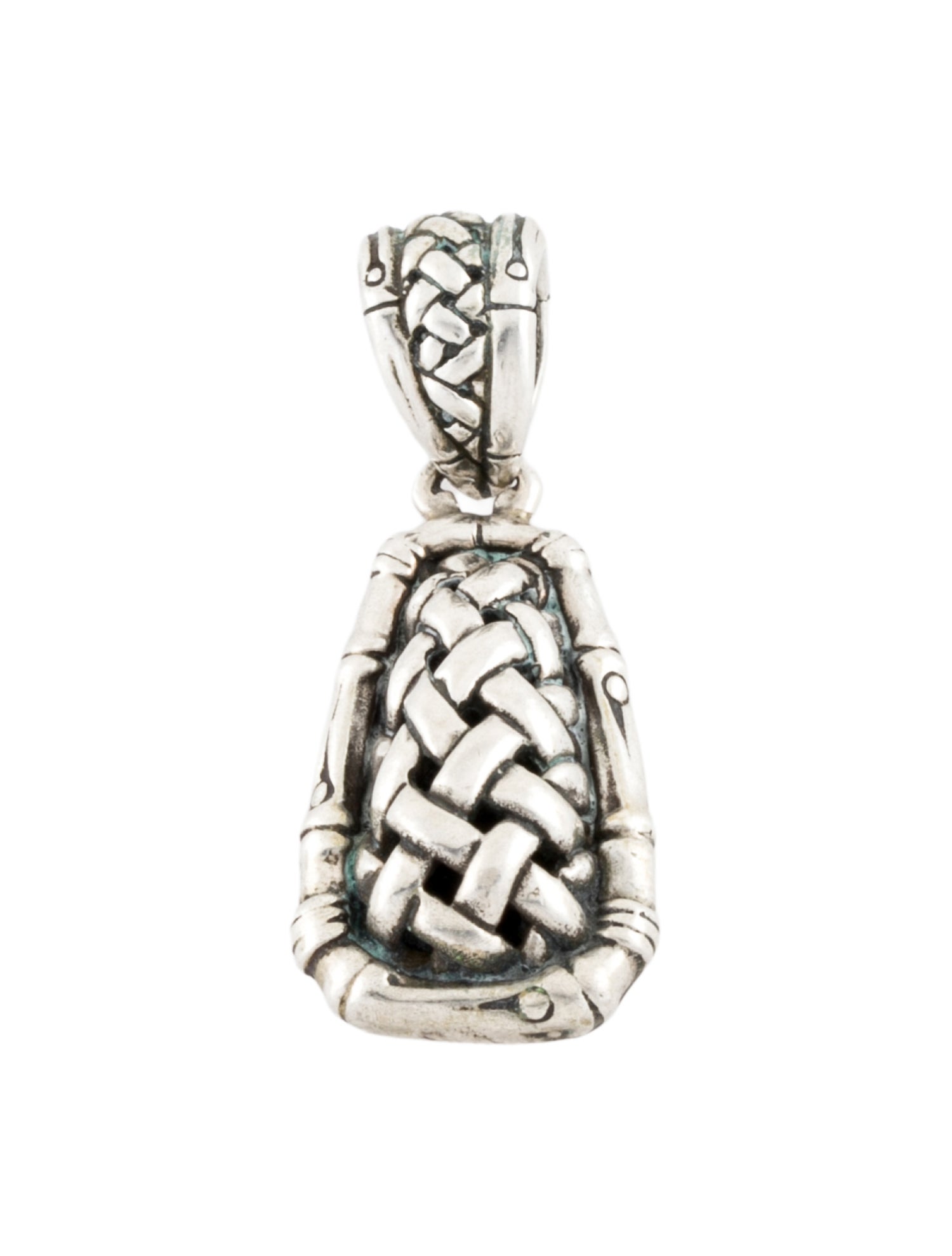 John Hardy Bamboo Basket Weave Pendant