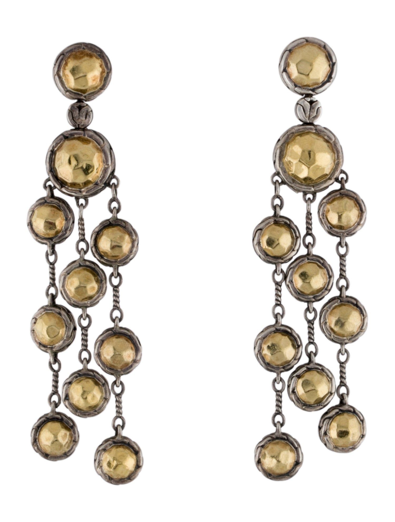John Hardy Two-Tone Palu Chandelier Earrings