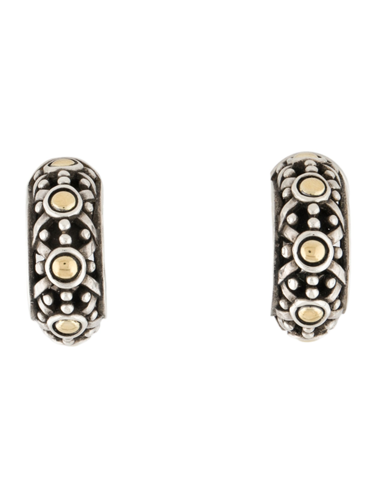 John Hardy Two-Tone Jaisalmer Hoop Earclips