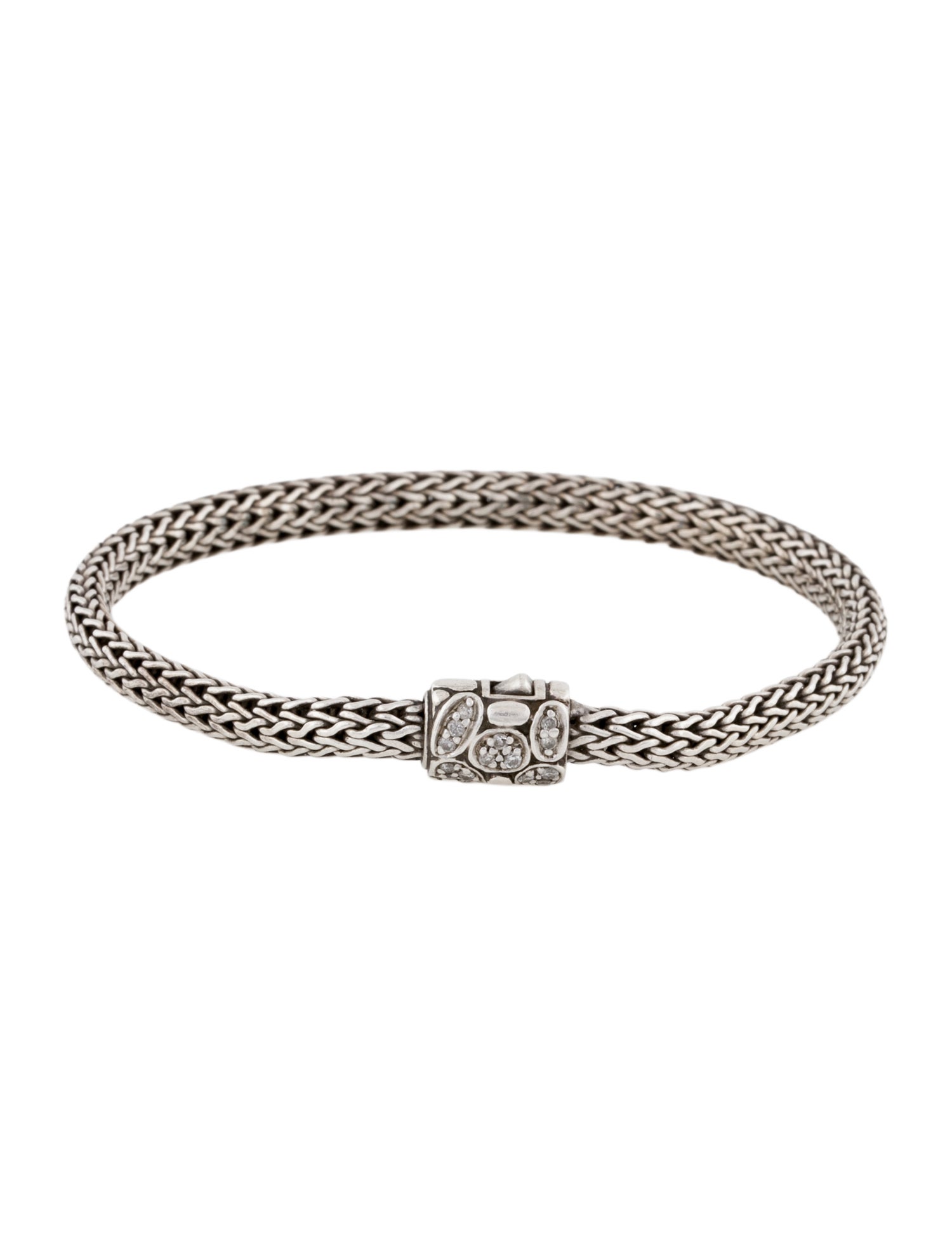 John Hardy Diamond Kali Pebble Chain Bracelet