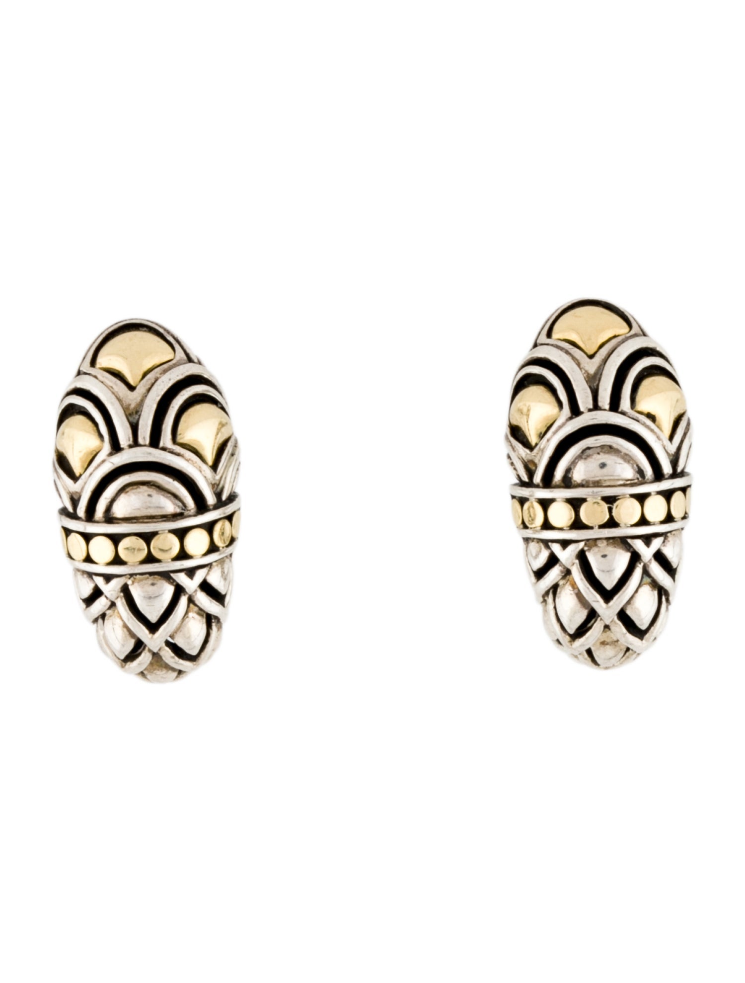 John Hardy Two-Tone Naga Shrimp Earrings