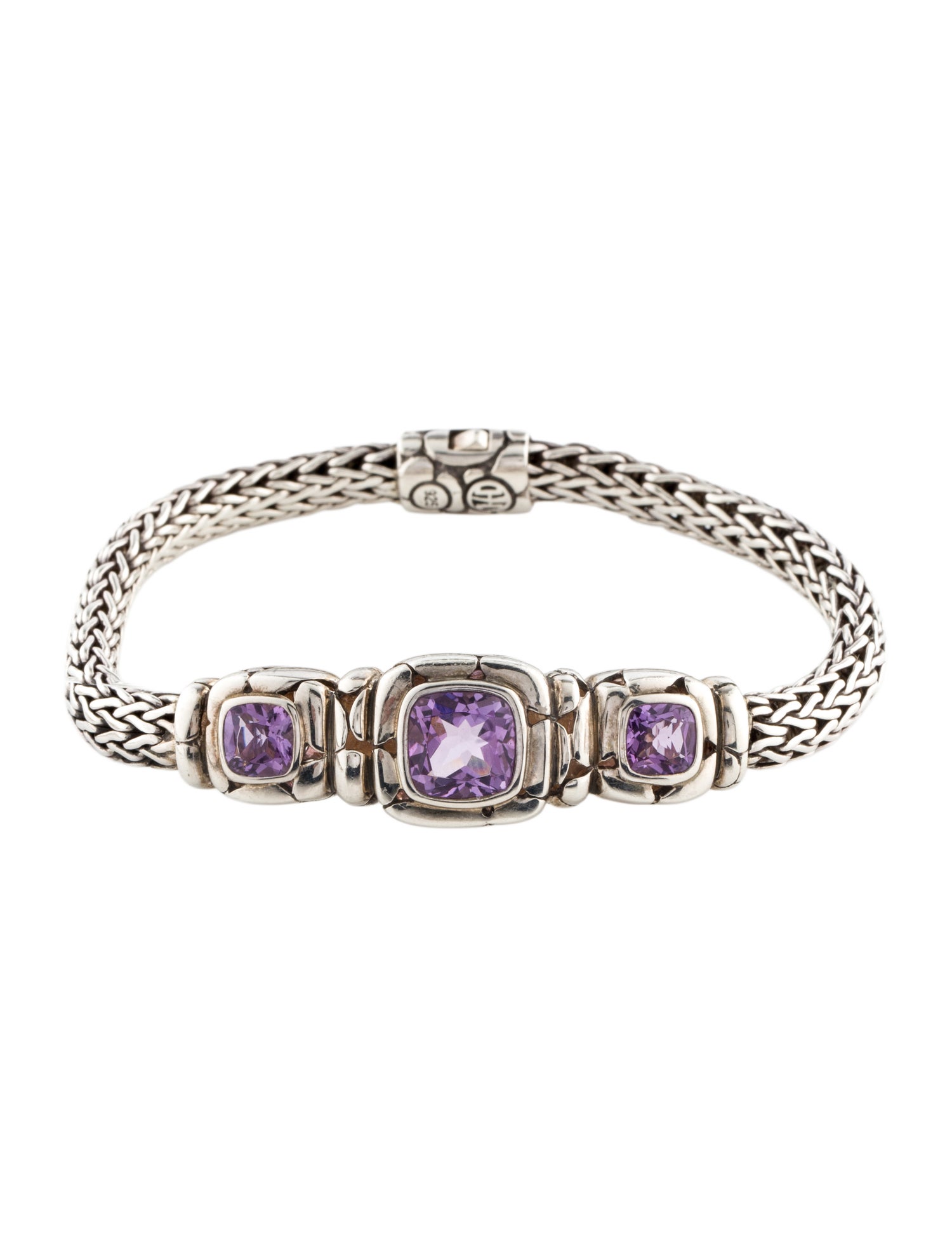 John Hardy Amethyst Batu Kali Station Bracelet