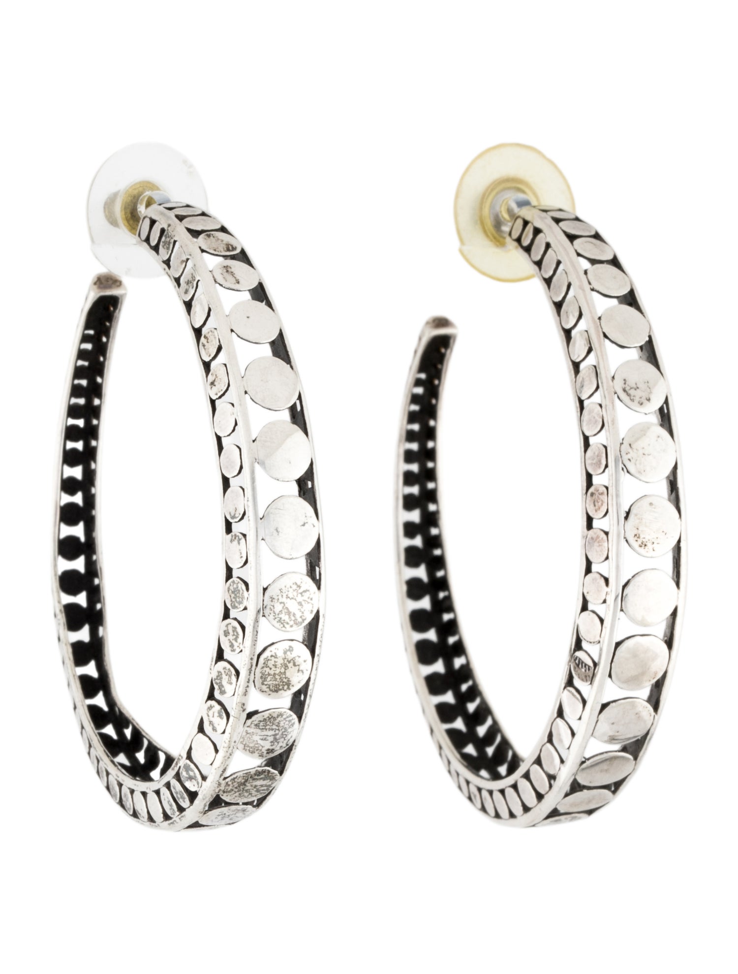 John Hardy Dot Hoop Earrings