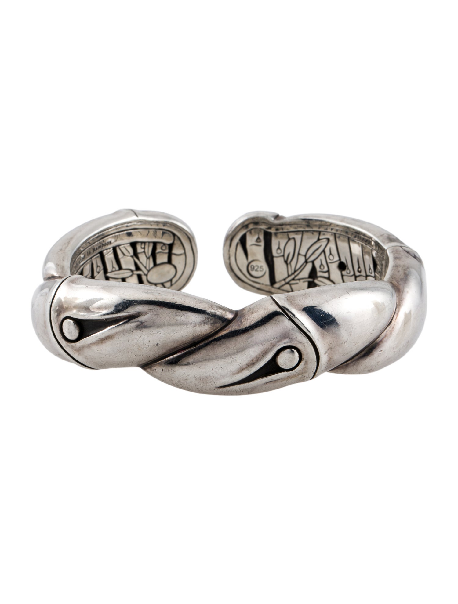 John Hardy Hinged Bamboo Cuff Bracelet