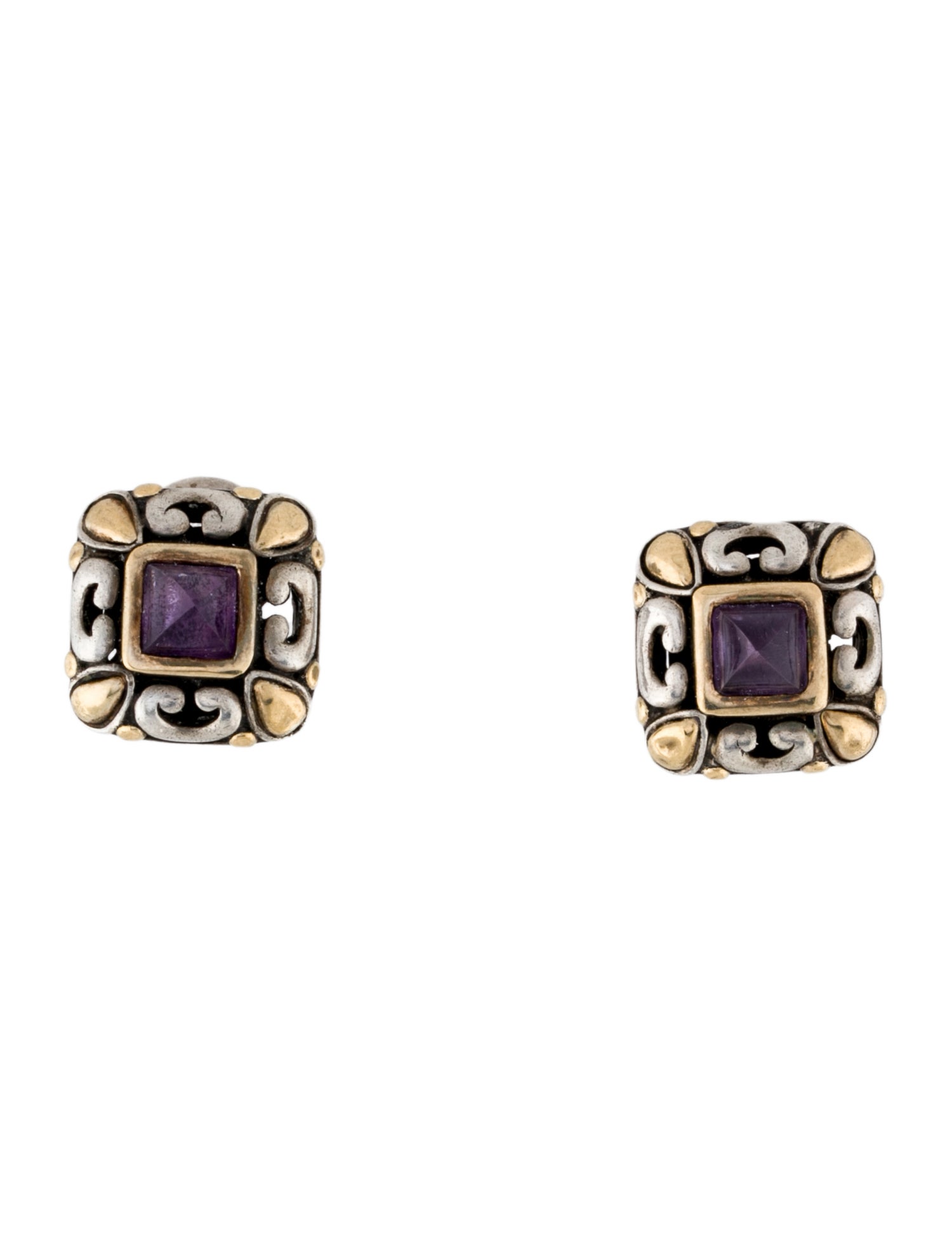 John Hardy Amethyst Batu Earclips