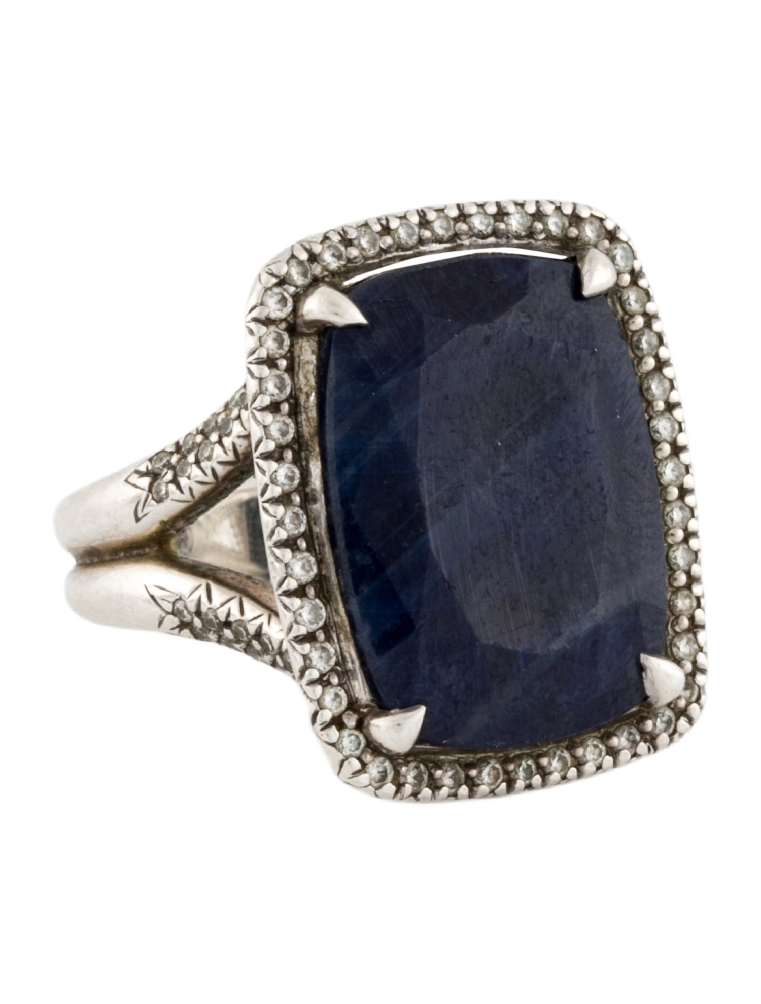 John Hardy Sapphire & Diamond Magic Cut Cocktail Ring