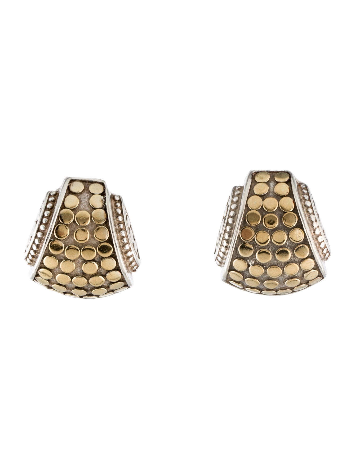 John Hardy Two-Tone Hi-Way Earclips