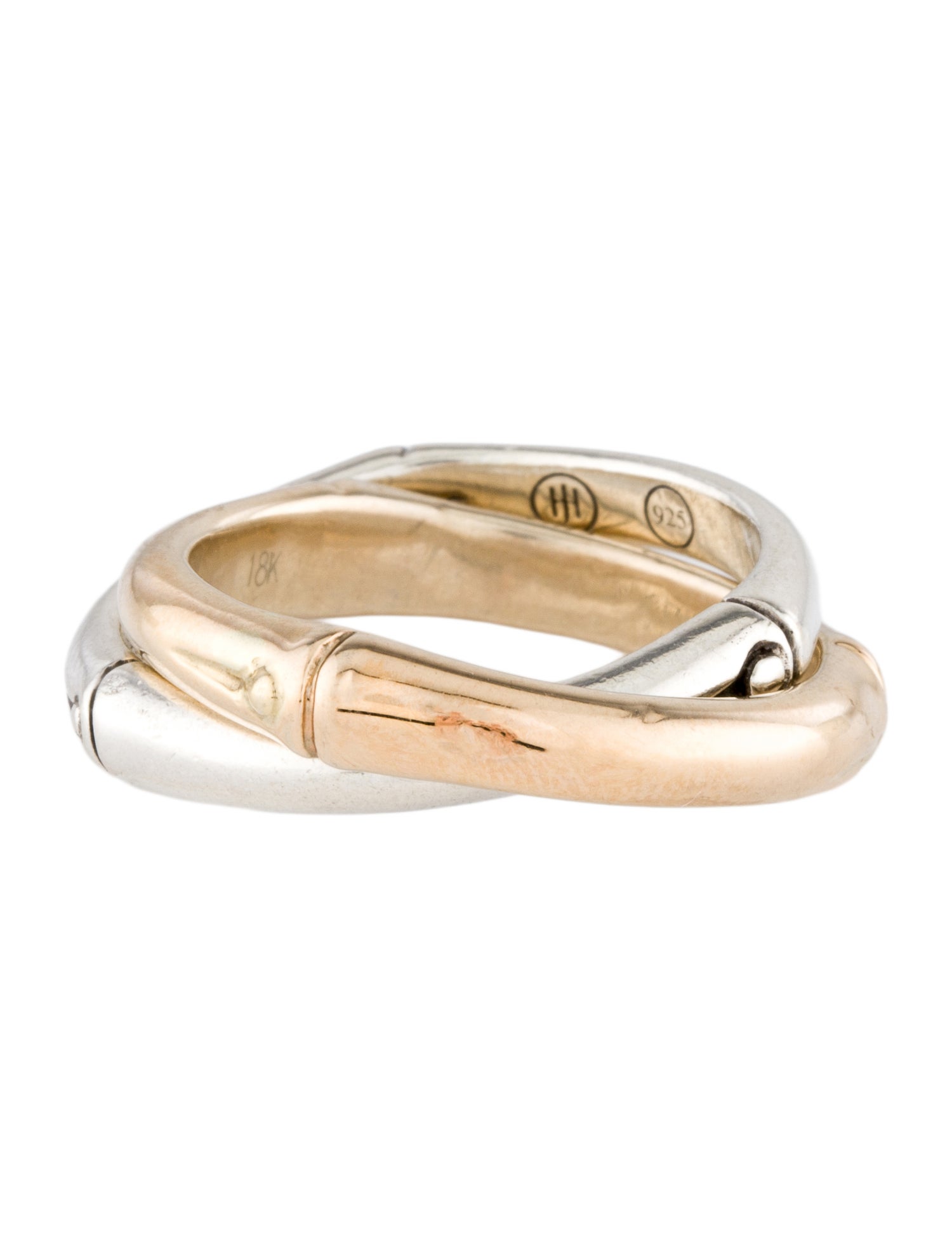 John Hardy Two-Tone Bamboo Interlocking Band