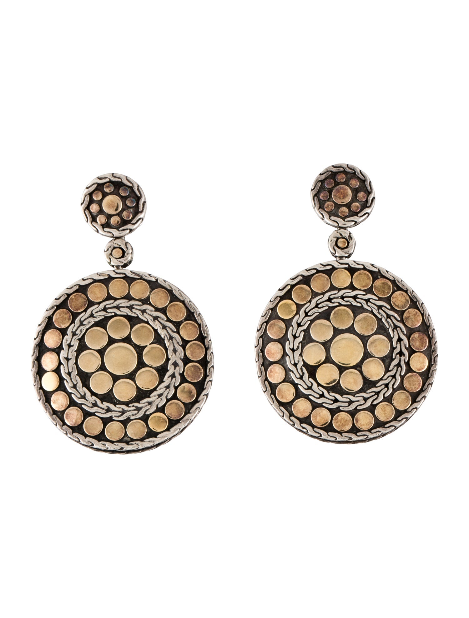 John Hardy Two-Tone Dot Nuansa Drop Earrings