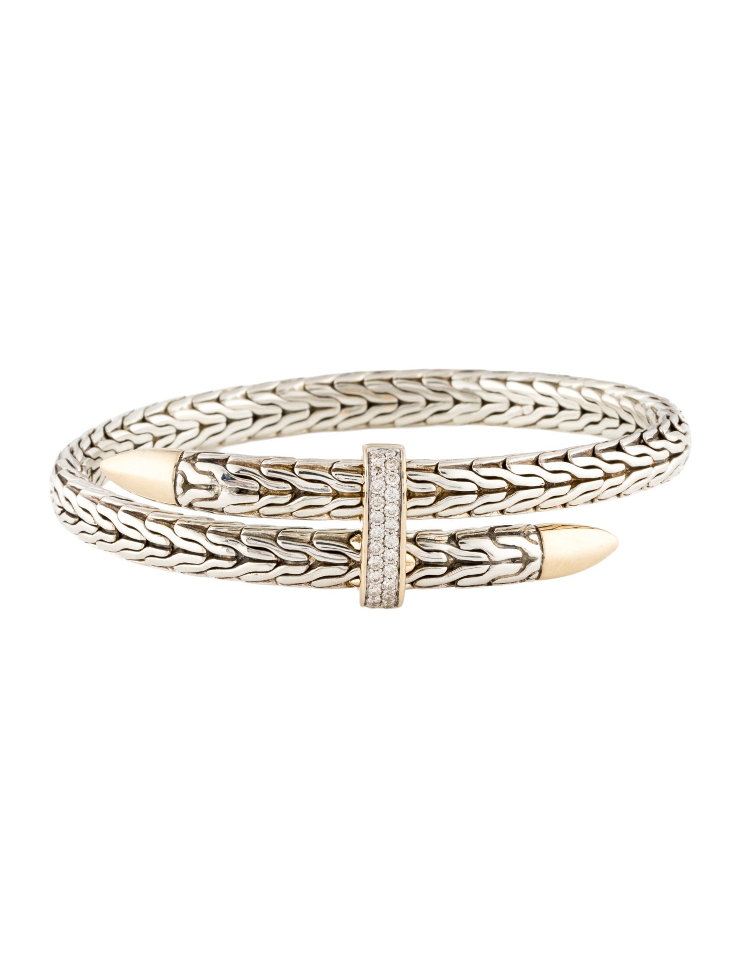 John Hardy Diamond Spear Flex Cuff Bracelet