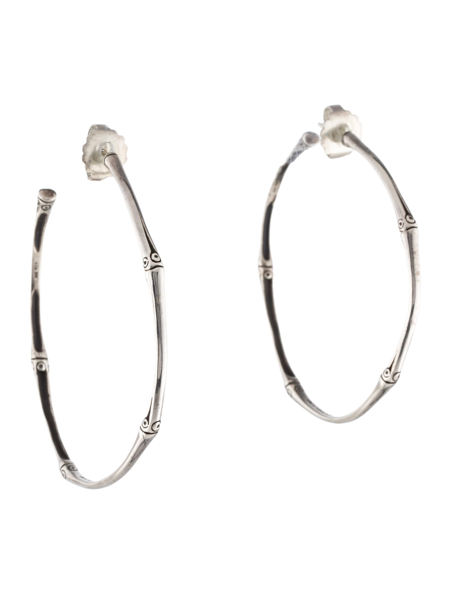 John Hardy Bamboo Large Hoop Earrings