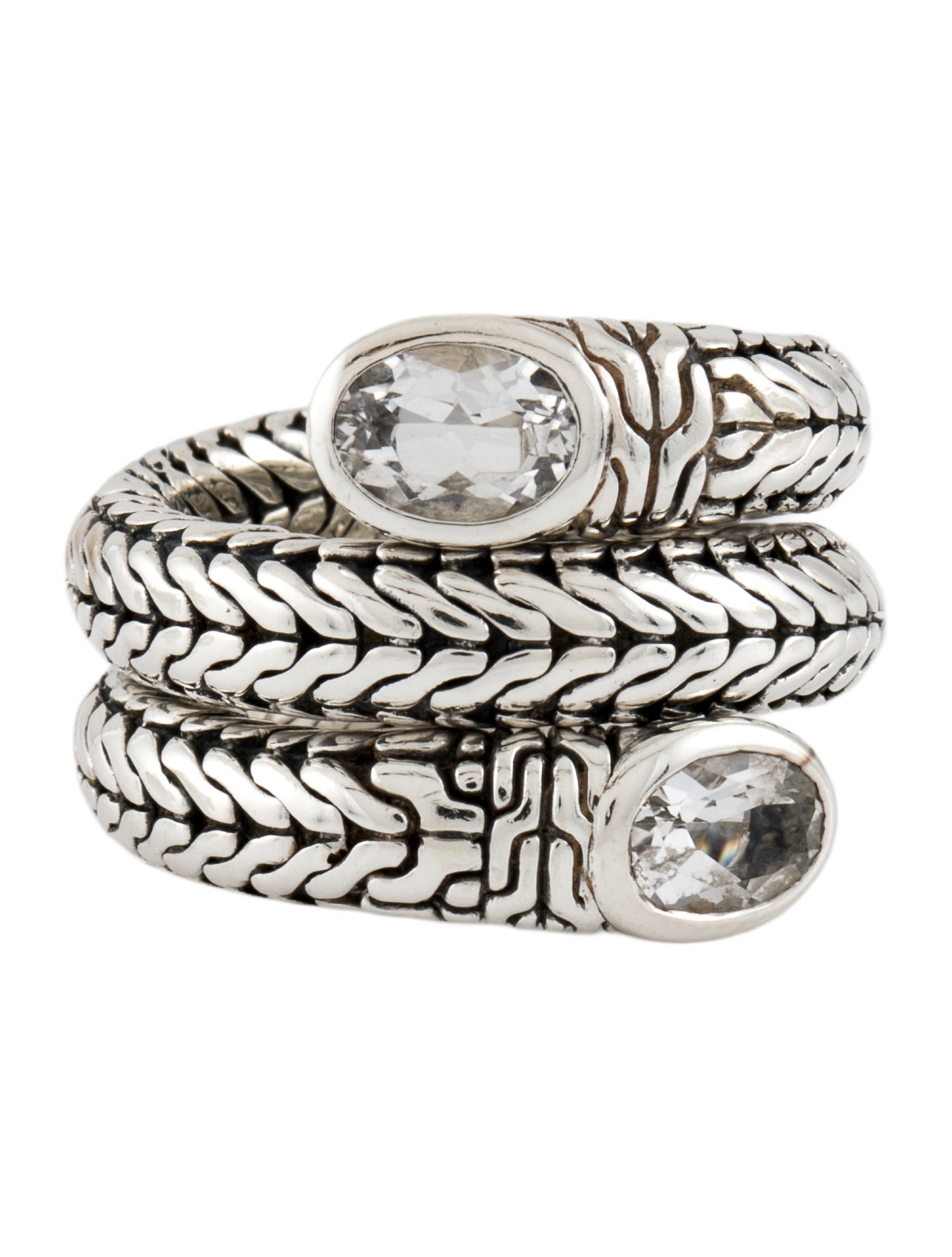 John Hardy Topaz Batu Coil Ring