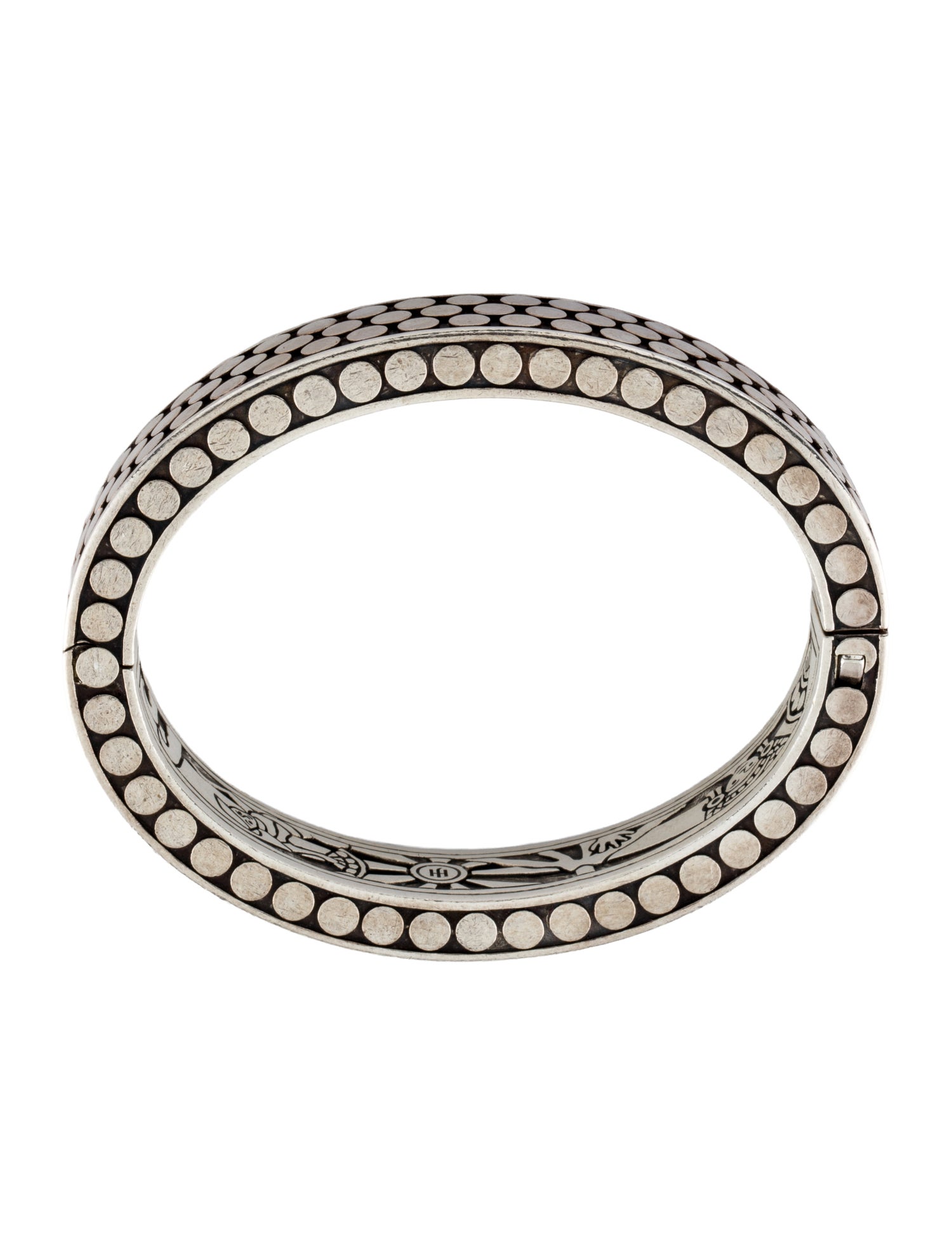 Dot Hinged Bangle Bracelet