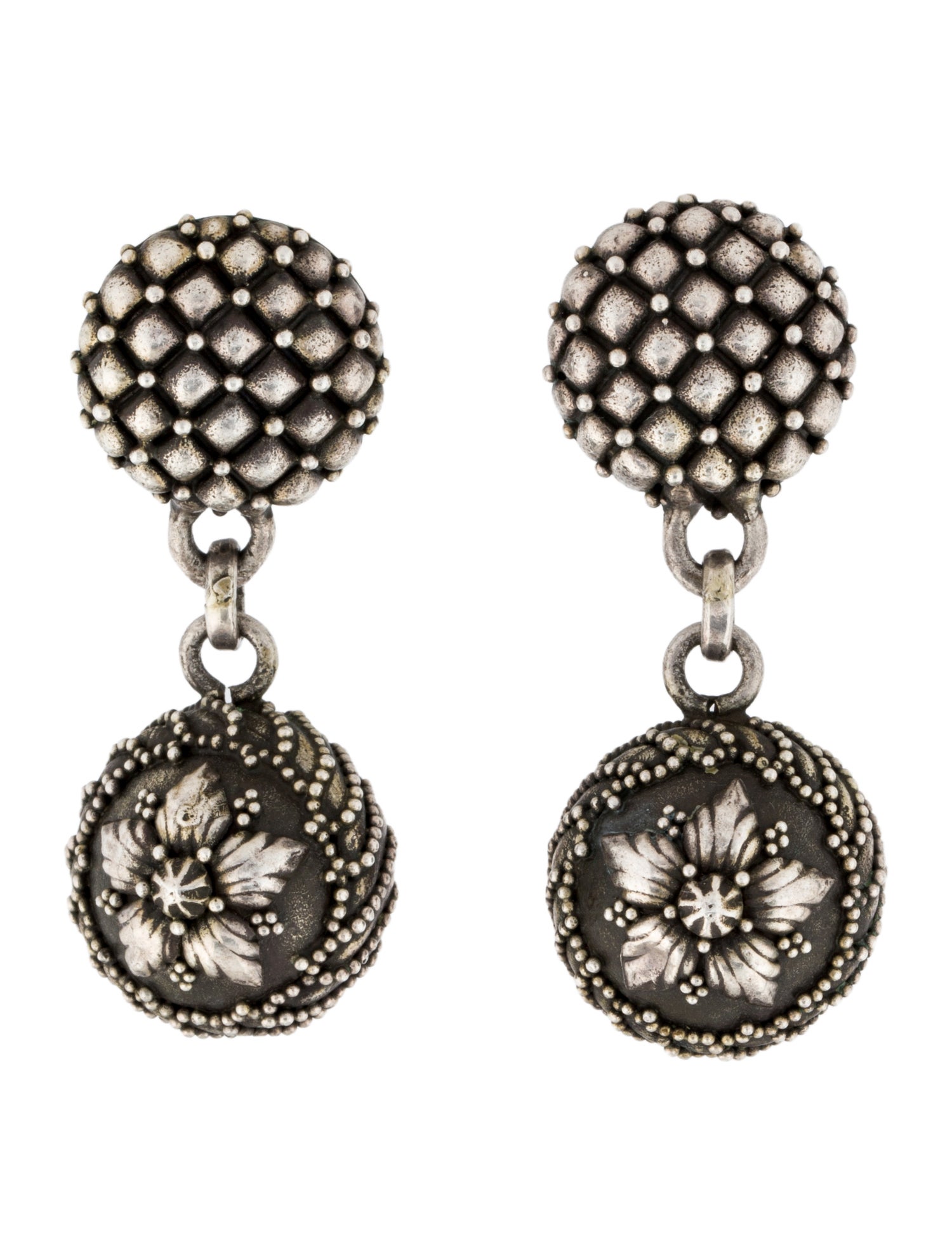 John Hardy Bali Ball Clip-On Drop Earrings