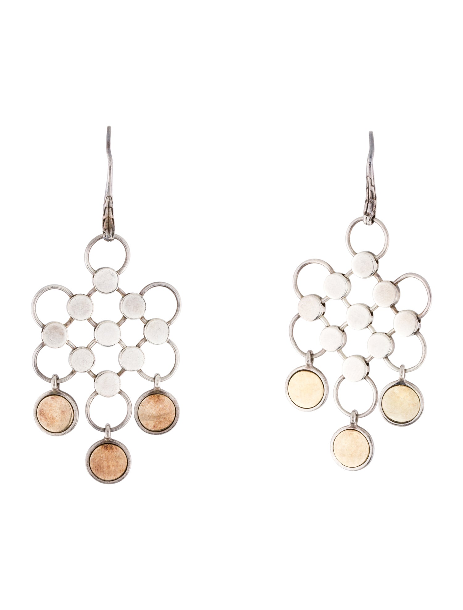John Hardy Two-Tone Chandelier Earrings