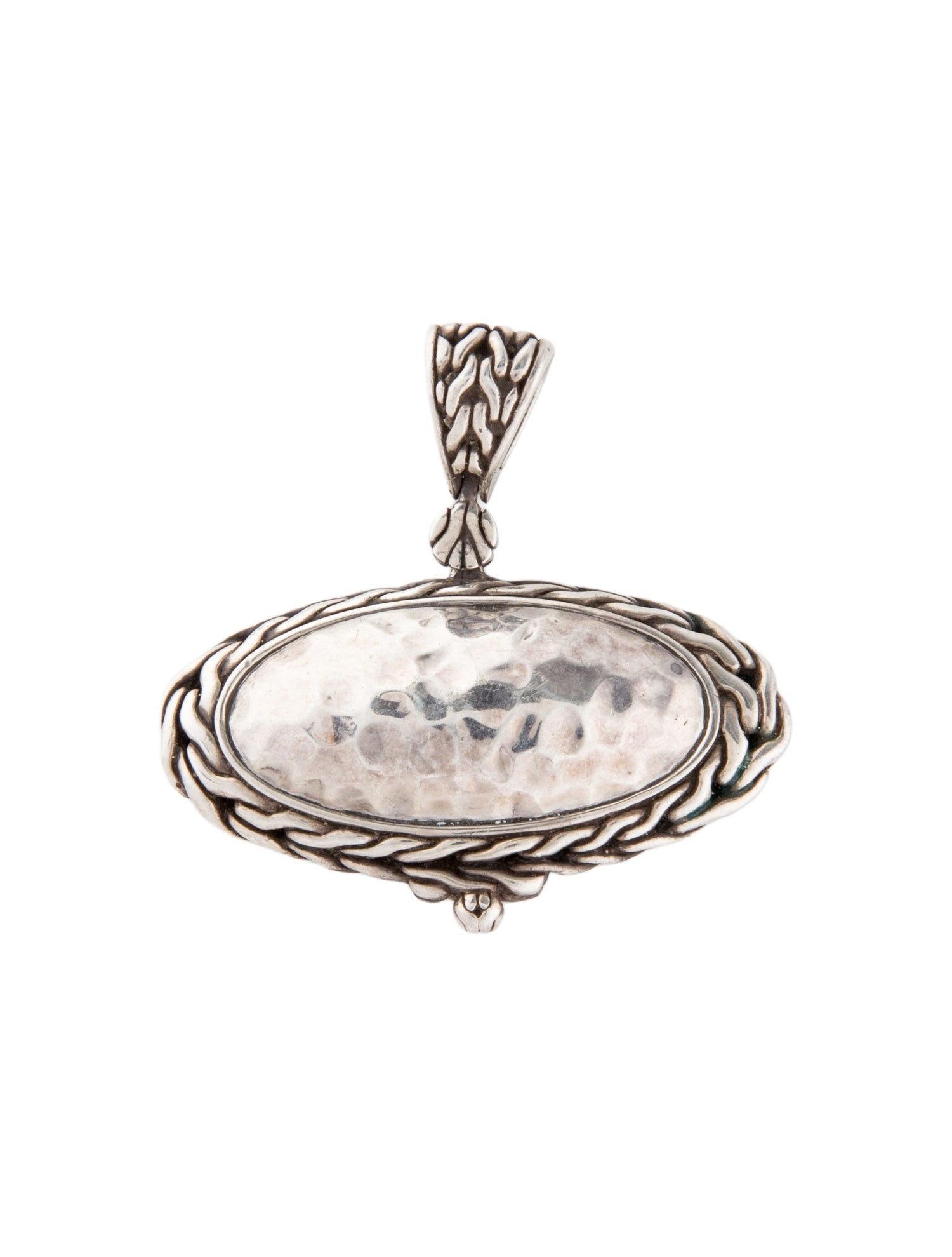 John Hardy Palu Small Oval Hammered Pendant