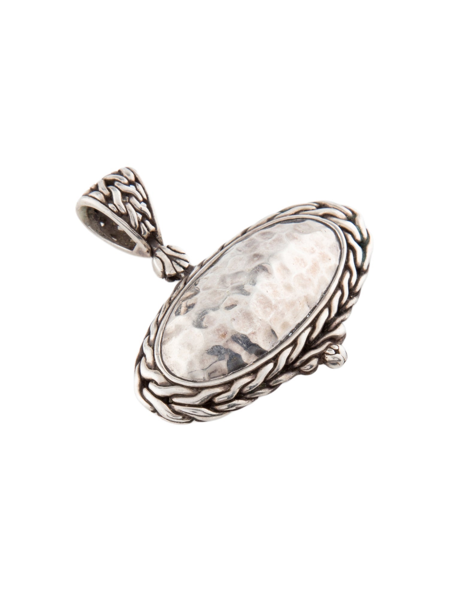 John Hardy Palu Small Oval Hammered Pendant