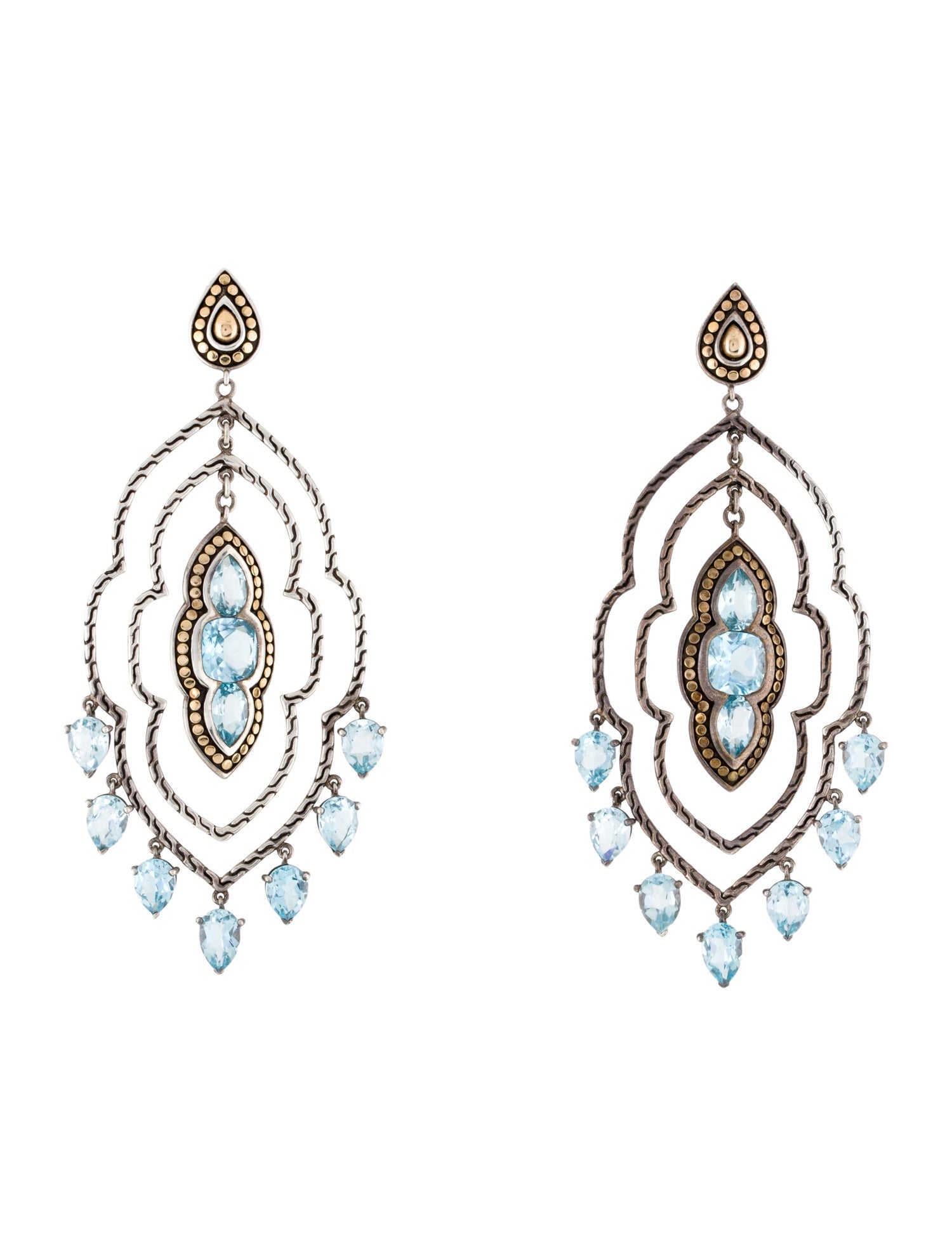John Hardy Topaz Drop Earrings