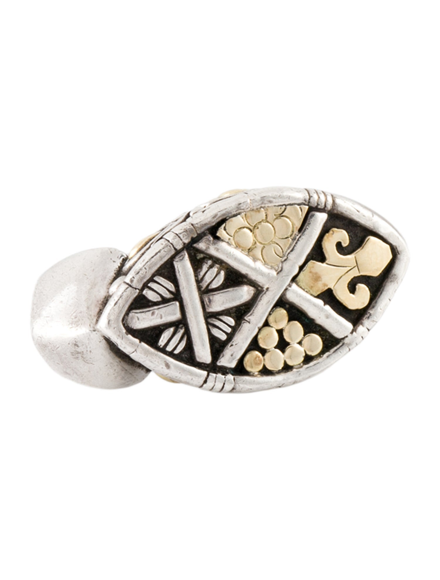 John Hardy Two-Tone Marquise Signet Ring