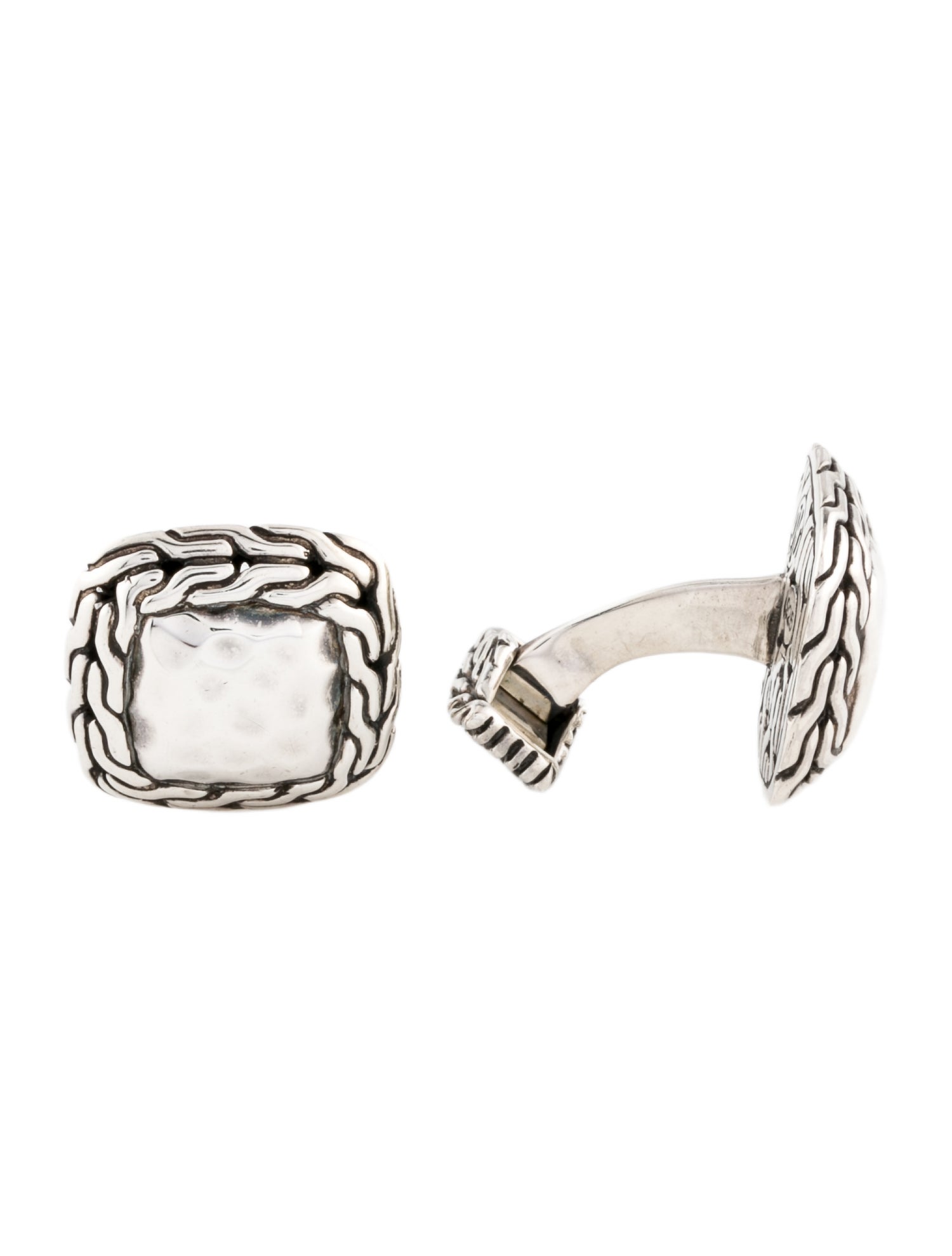 John Hardy Classic Chain Hammered Square Cufflinks